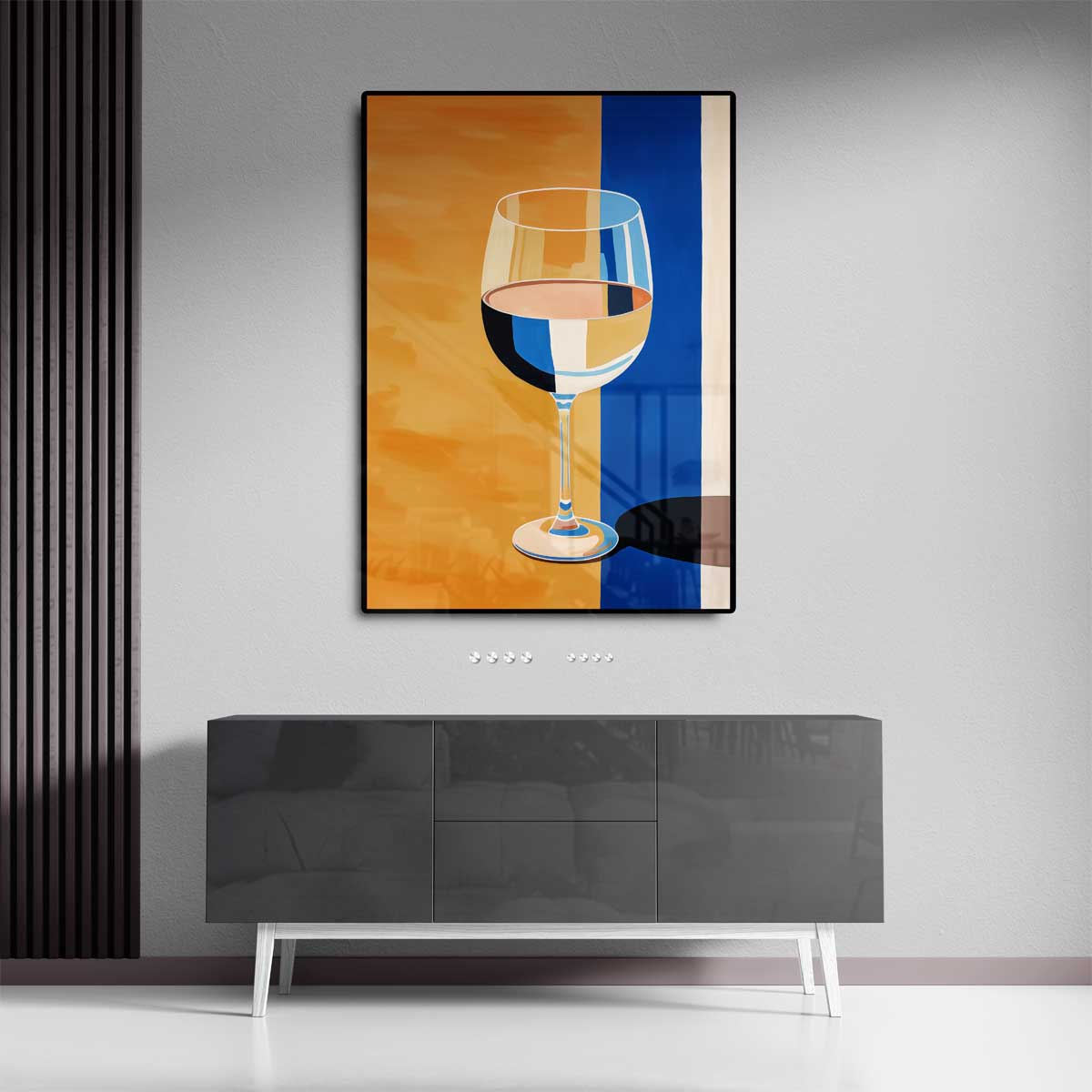Glas in Kleurenspel – dibond wanddecoratie in staand formaat