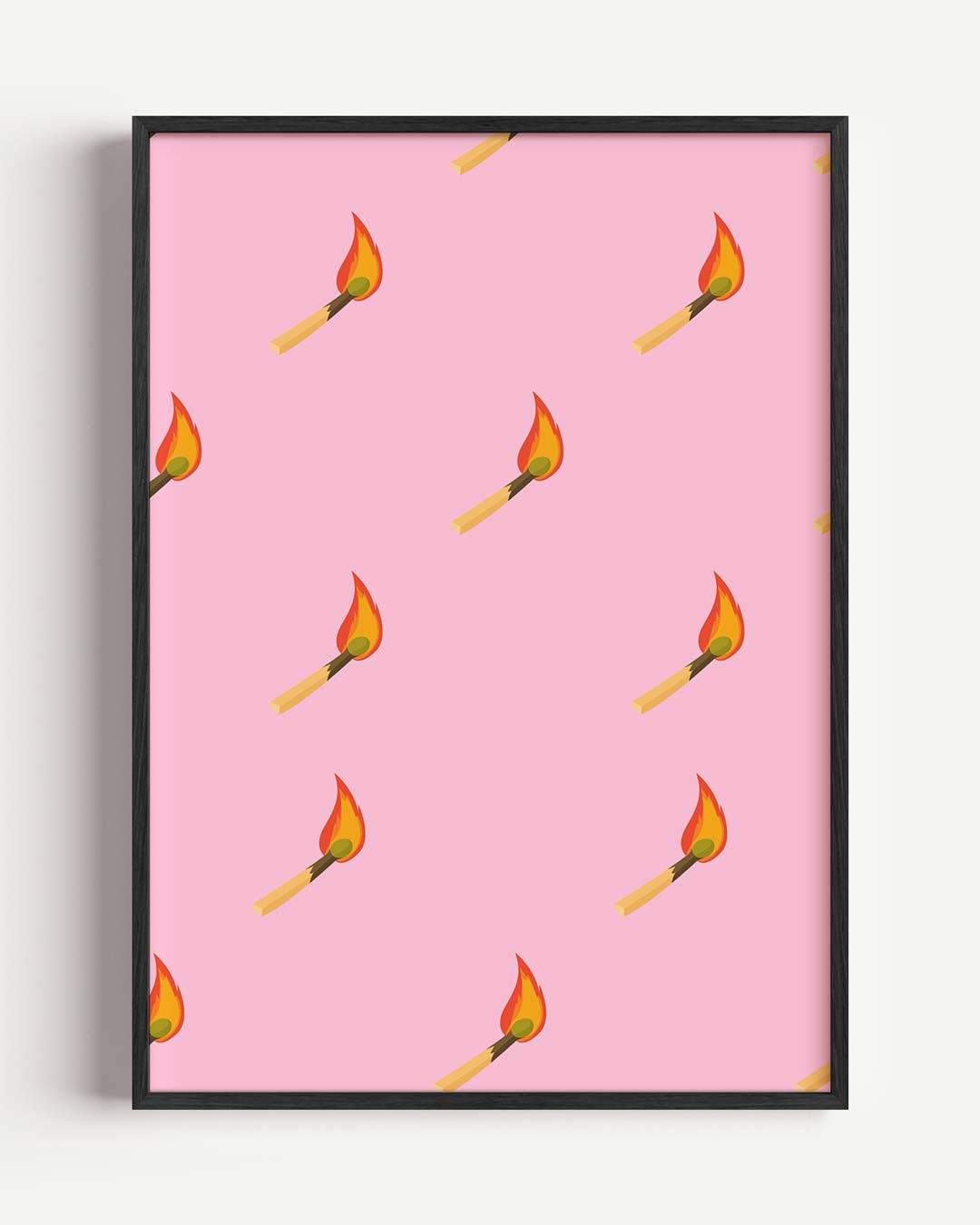 Vurige Stijl Matchstick – zomer portret poster als wanddecoratie