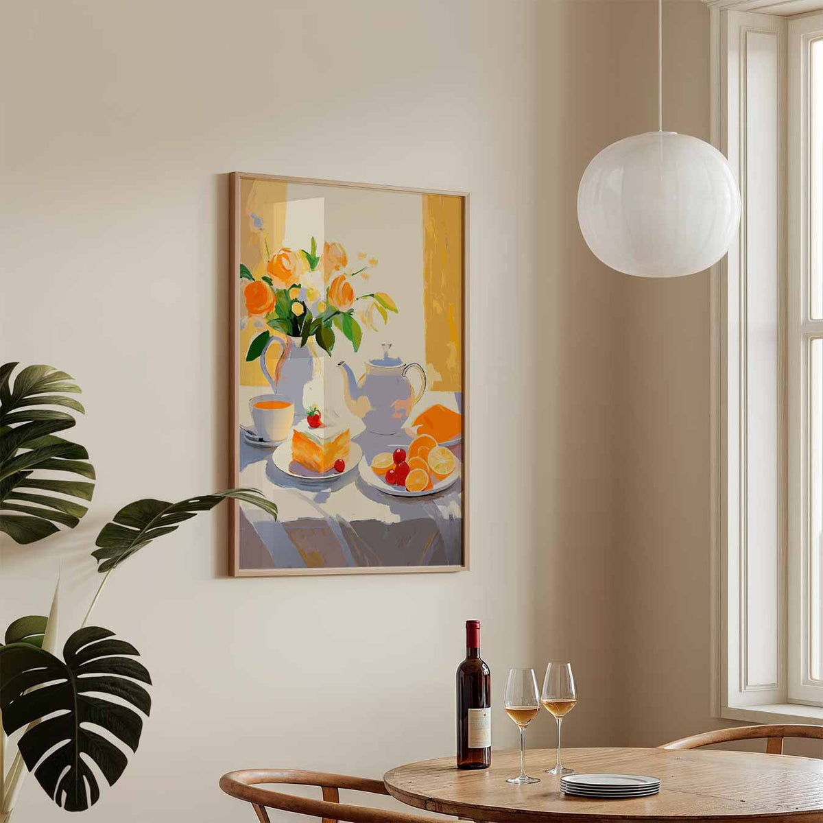 Vintage Ontbijt – keukenposter in staand formaat