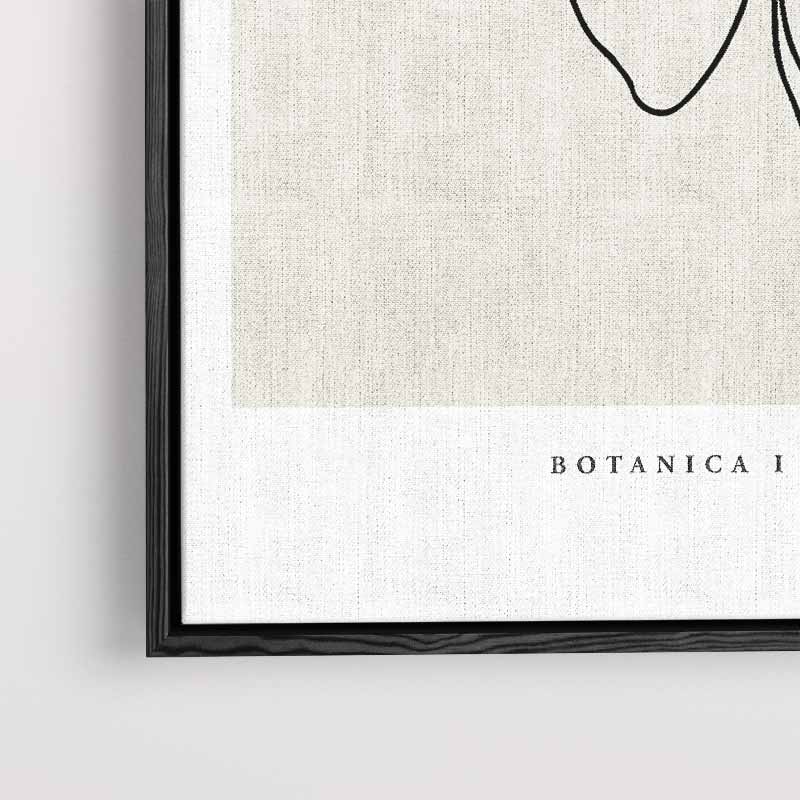 Elegante Bloemenlijntekening – plexiglas kunstwerk als wanddecoratie