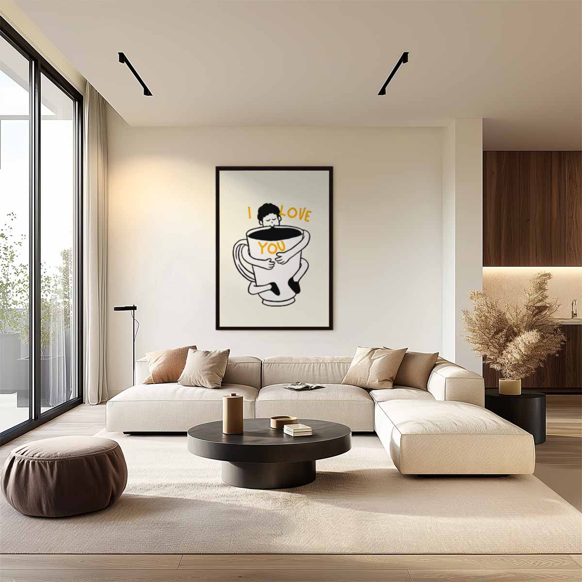 Koffieknuffel – staand kunstwerk voor modern interieur