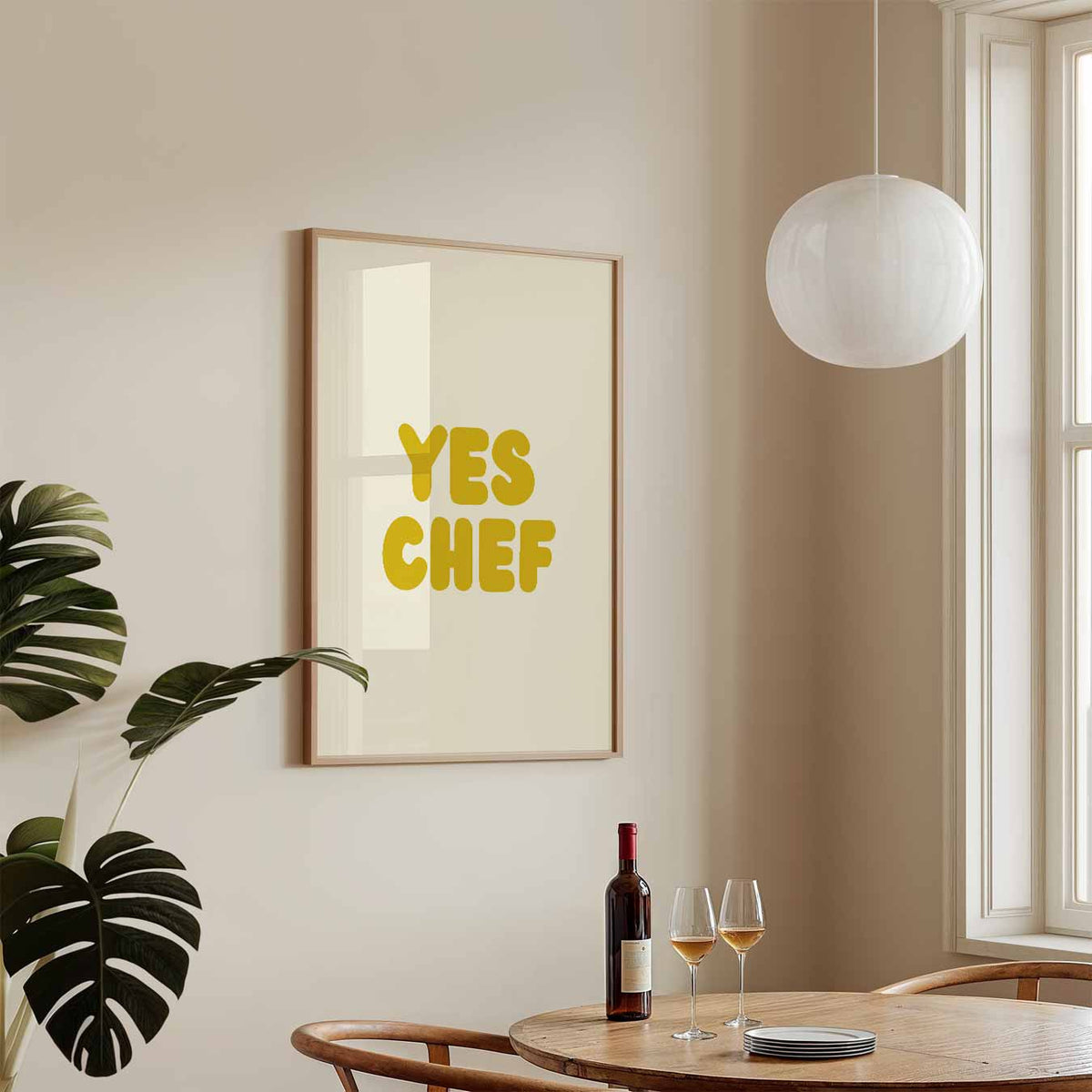 Yes Chef Keukenposter – keukenposter in staand formaat