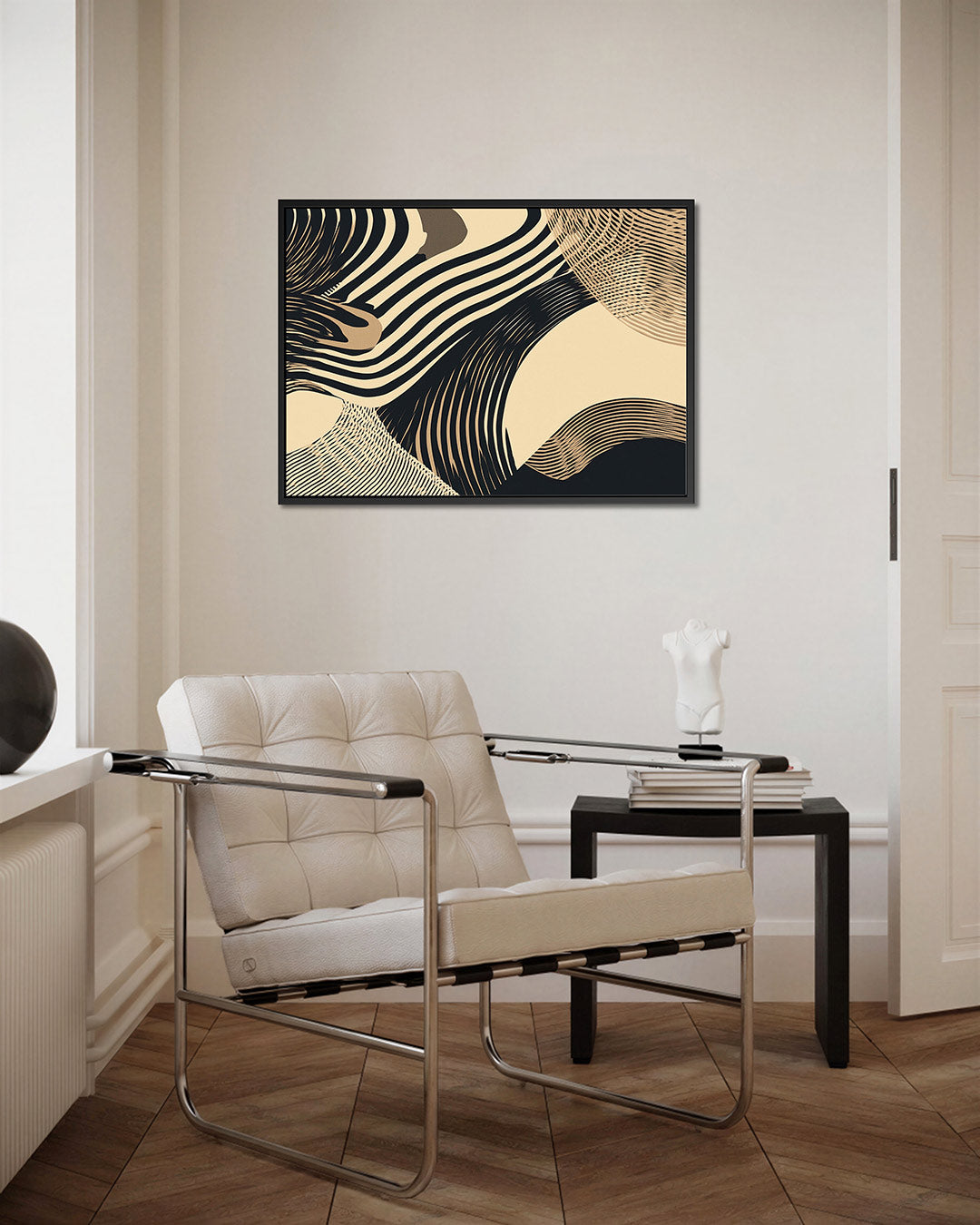 Dynamische lijnen – kunstwerk op canvas, dibond of plexiglas