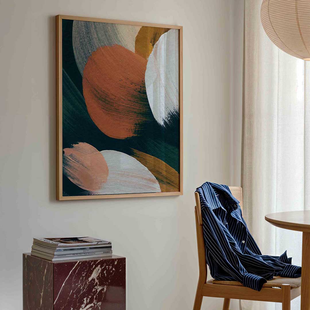 Abstracte vormen – artistieke poster in staand formaat