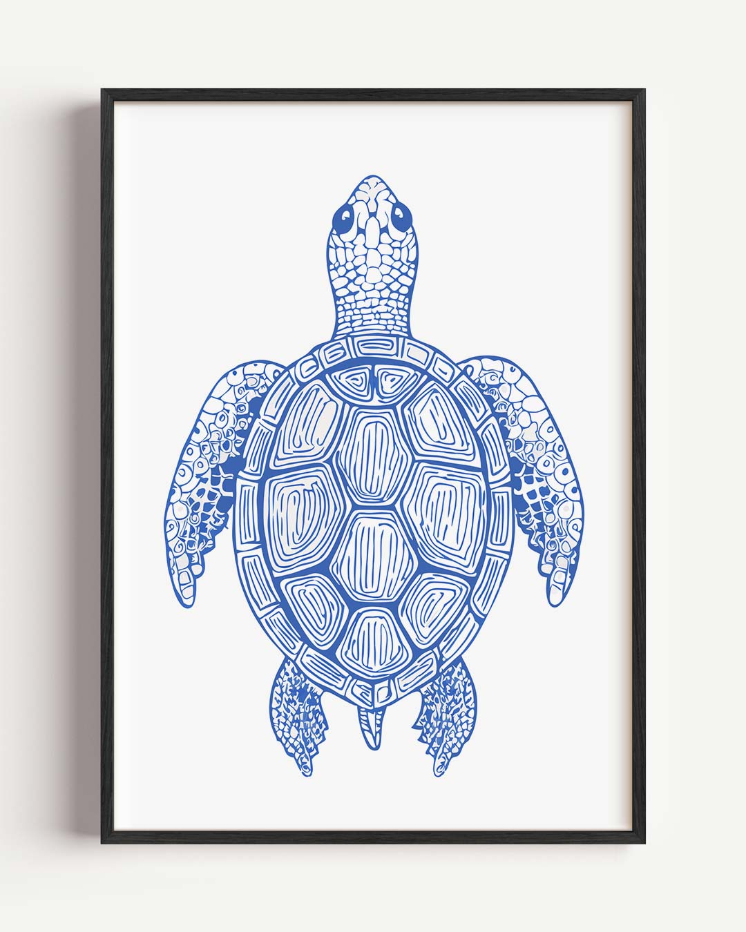 Relaxte Schildpad Illustratie – dieren portret poster als wanddecoratie