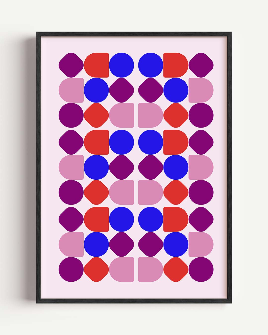 Kleurrijke Geometrie Wanddecoratie – kleurrijke abstracte portret poster als wanddecoratie