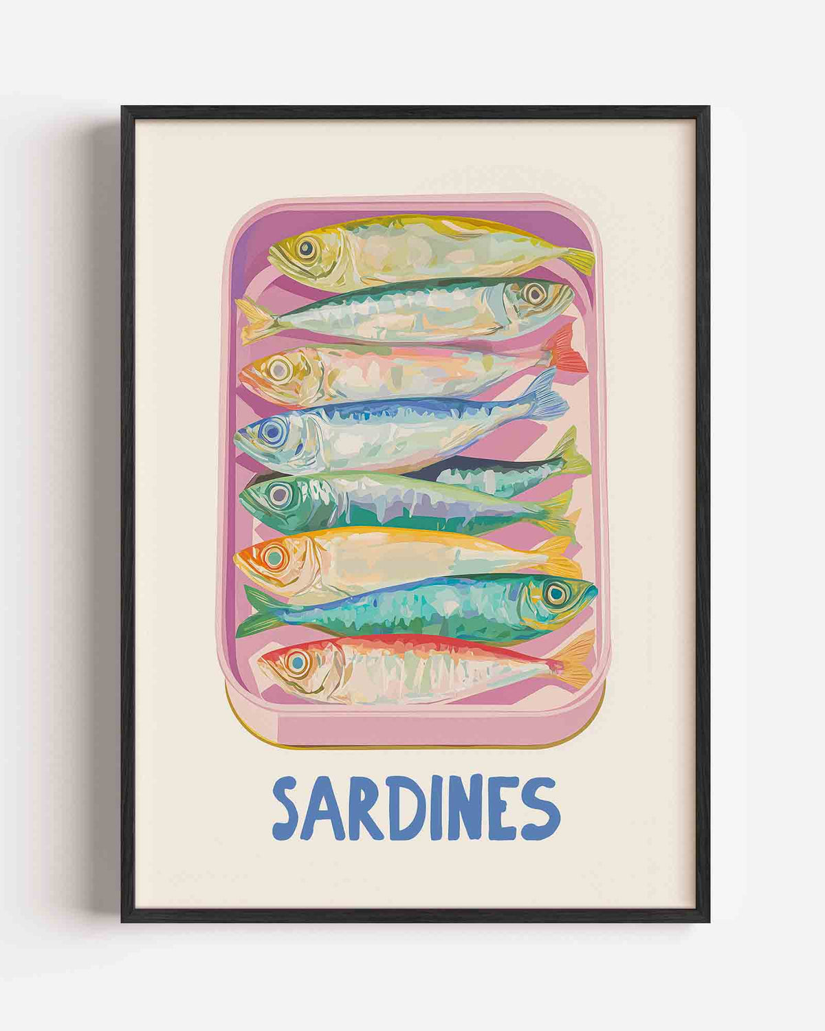 Sardines in blik – keuken portret poster als wanddecoratie