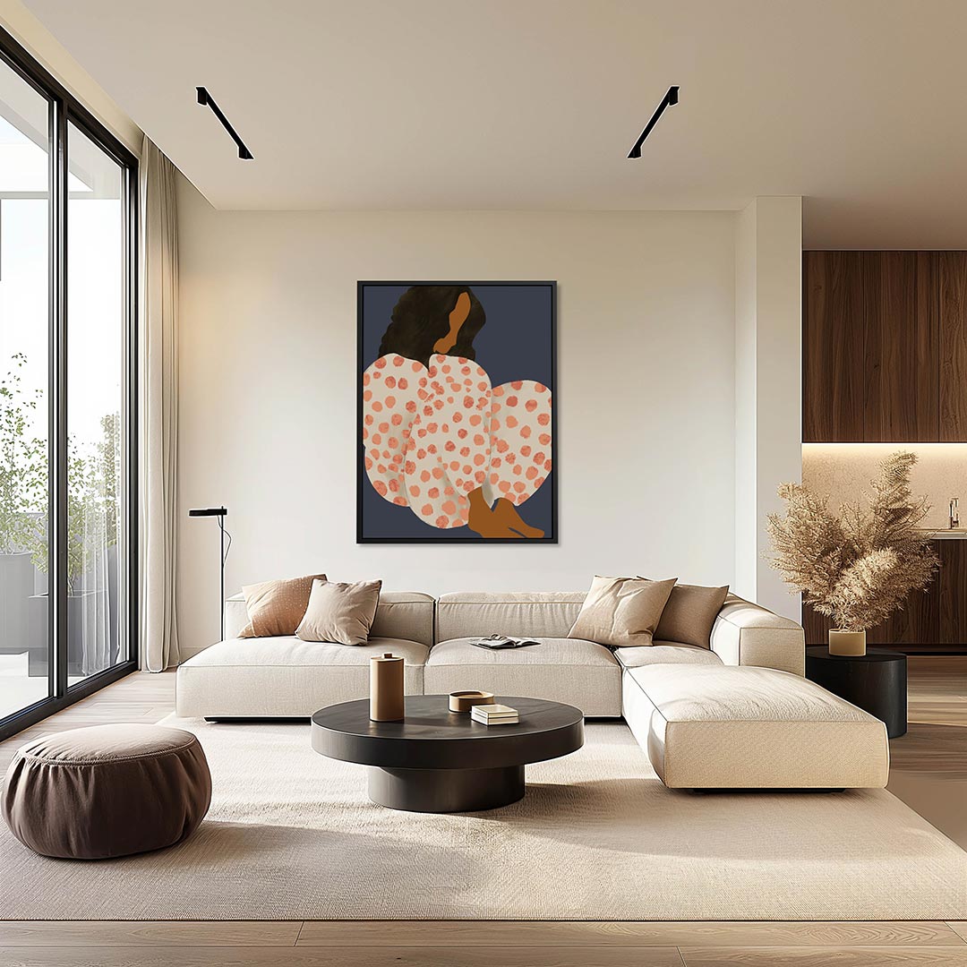 Vrouwelijke silhouet – moderne staande wandkunst