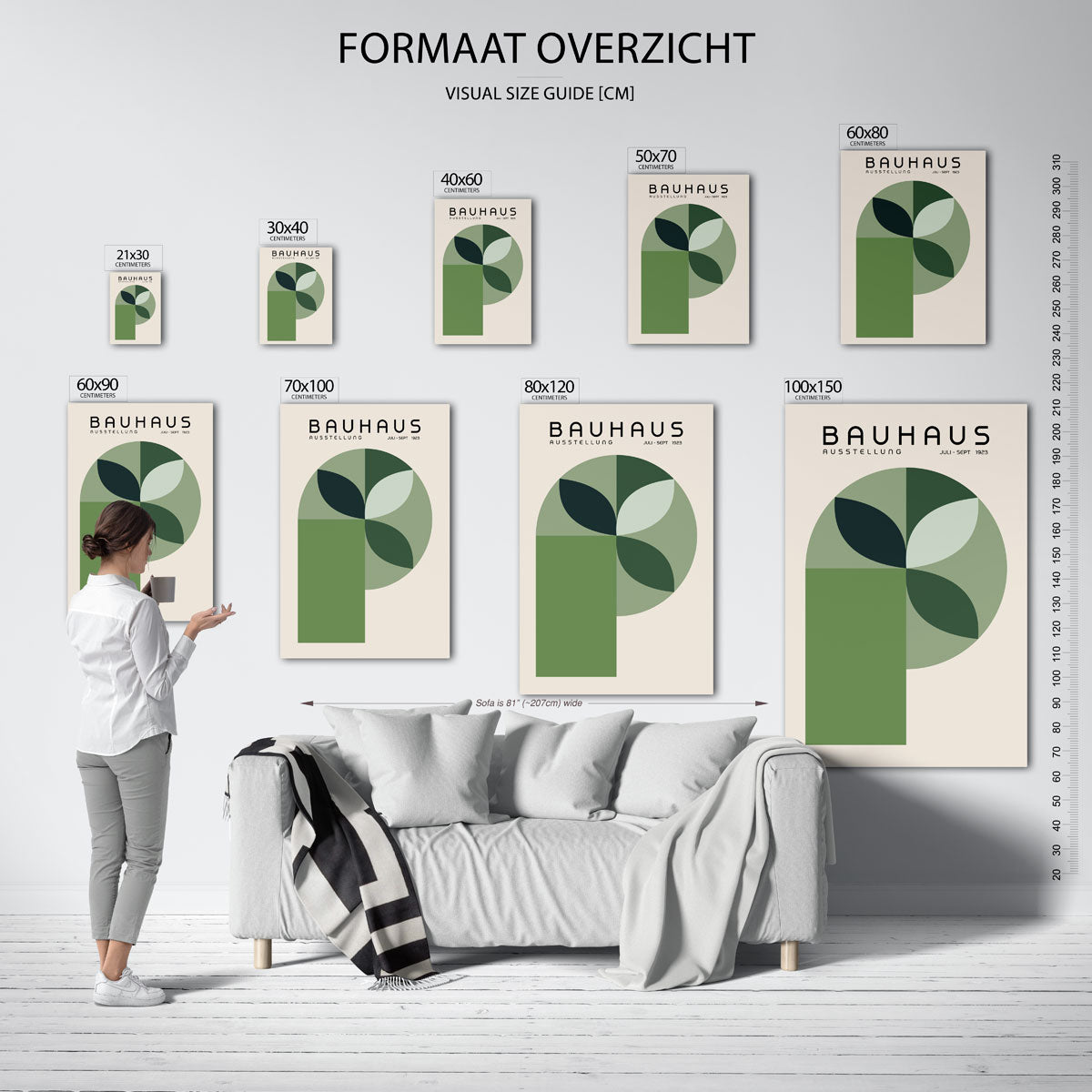 Vorm en balans – geometrische poster in Bauhaus-stijl van WallArtistic