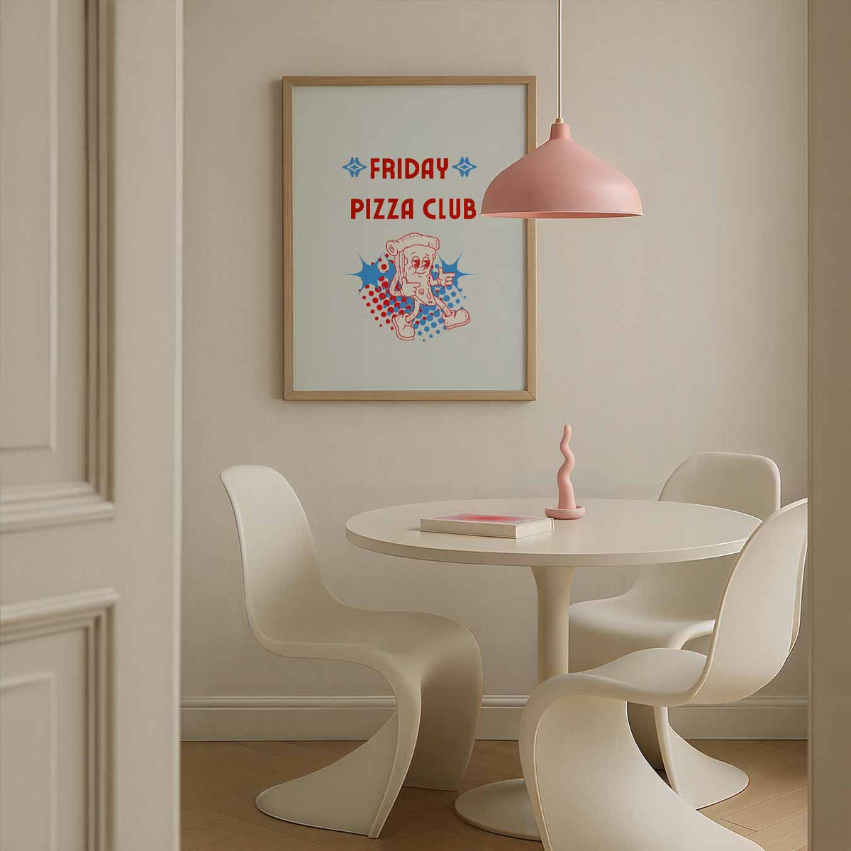 Friday Pizza Club – culinaire wandkunst als portret poster