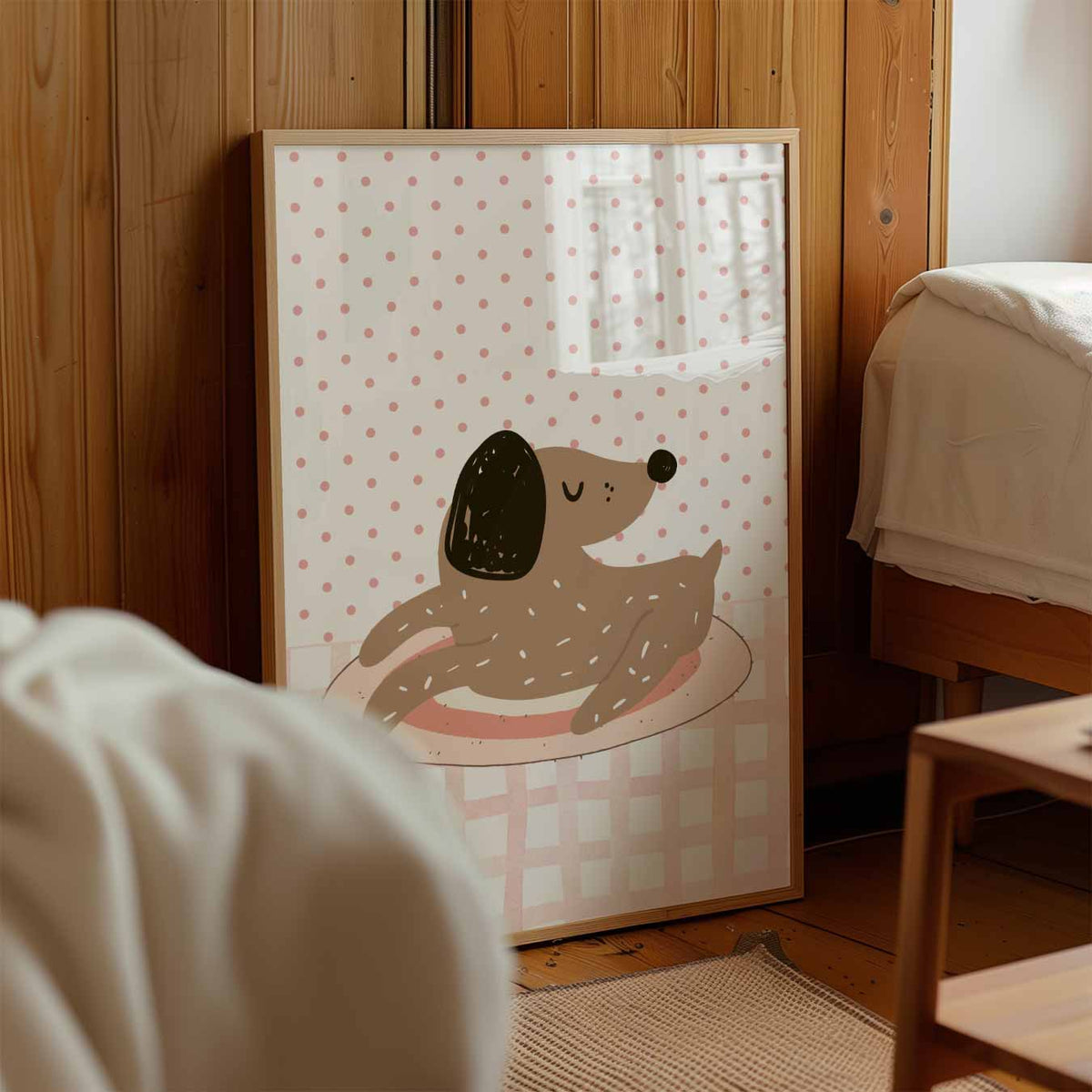 Relaxte Hond – kinderposter in staand formaat