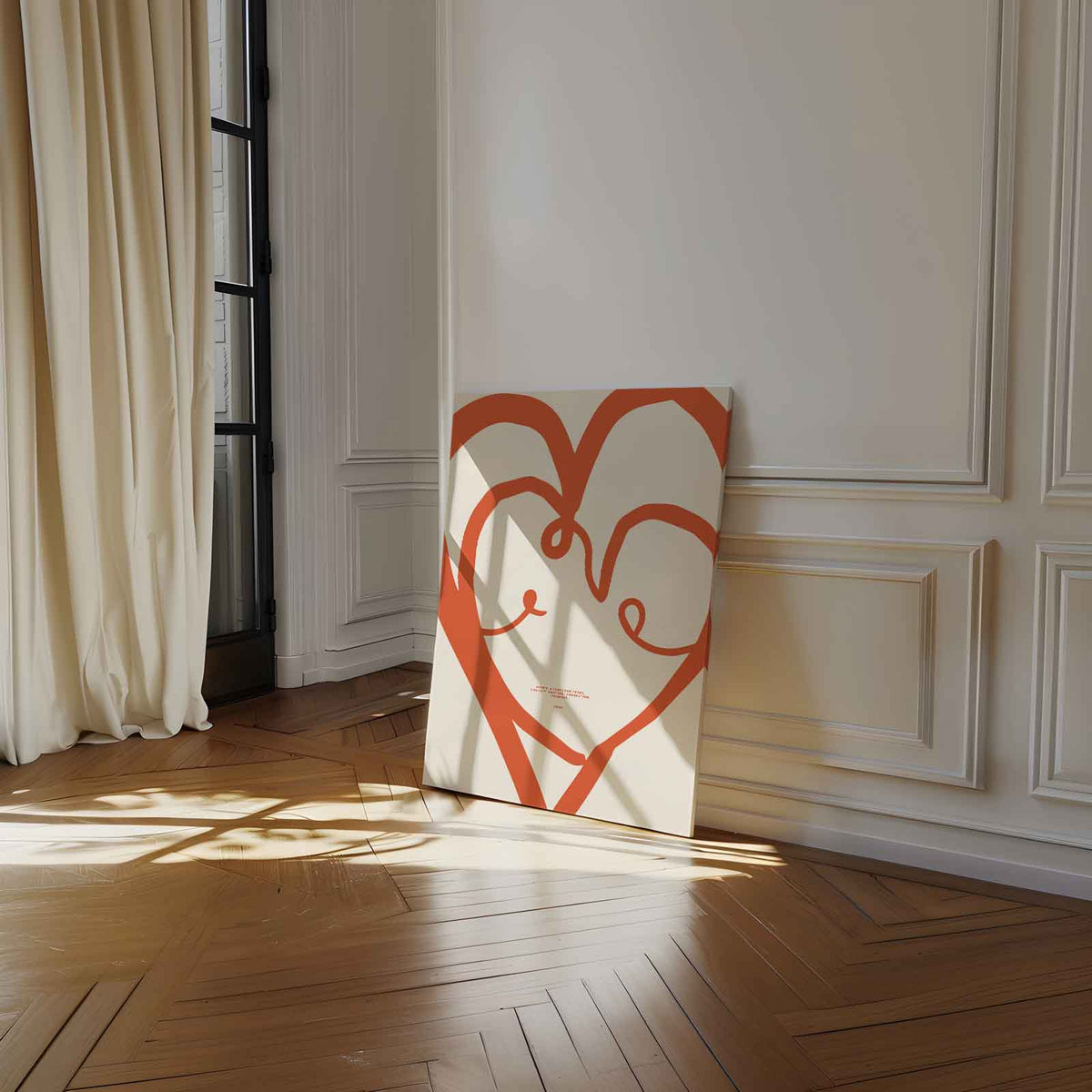 Liefdevolle Lijnen – staand kunstwerk voor modern interieur