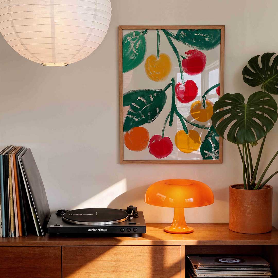 Fruit en bladeren – staande bloemen wanddecoratie van WallArtistic