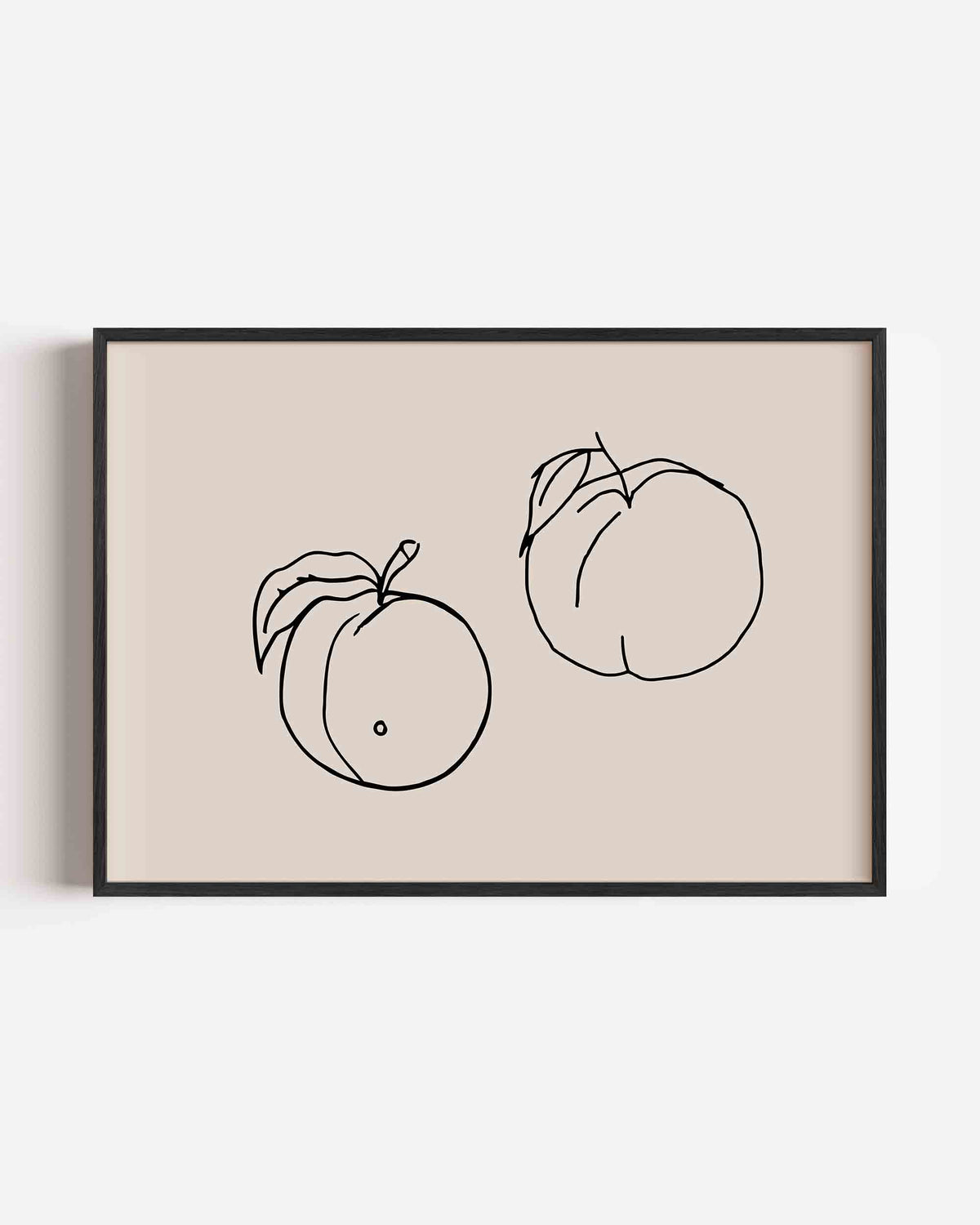 Perziken schets – keuken landscape poster als wanddecoratie