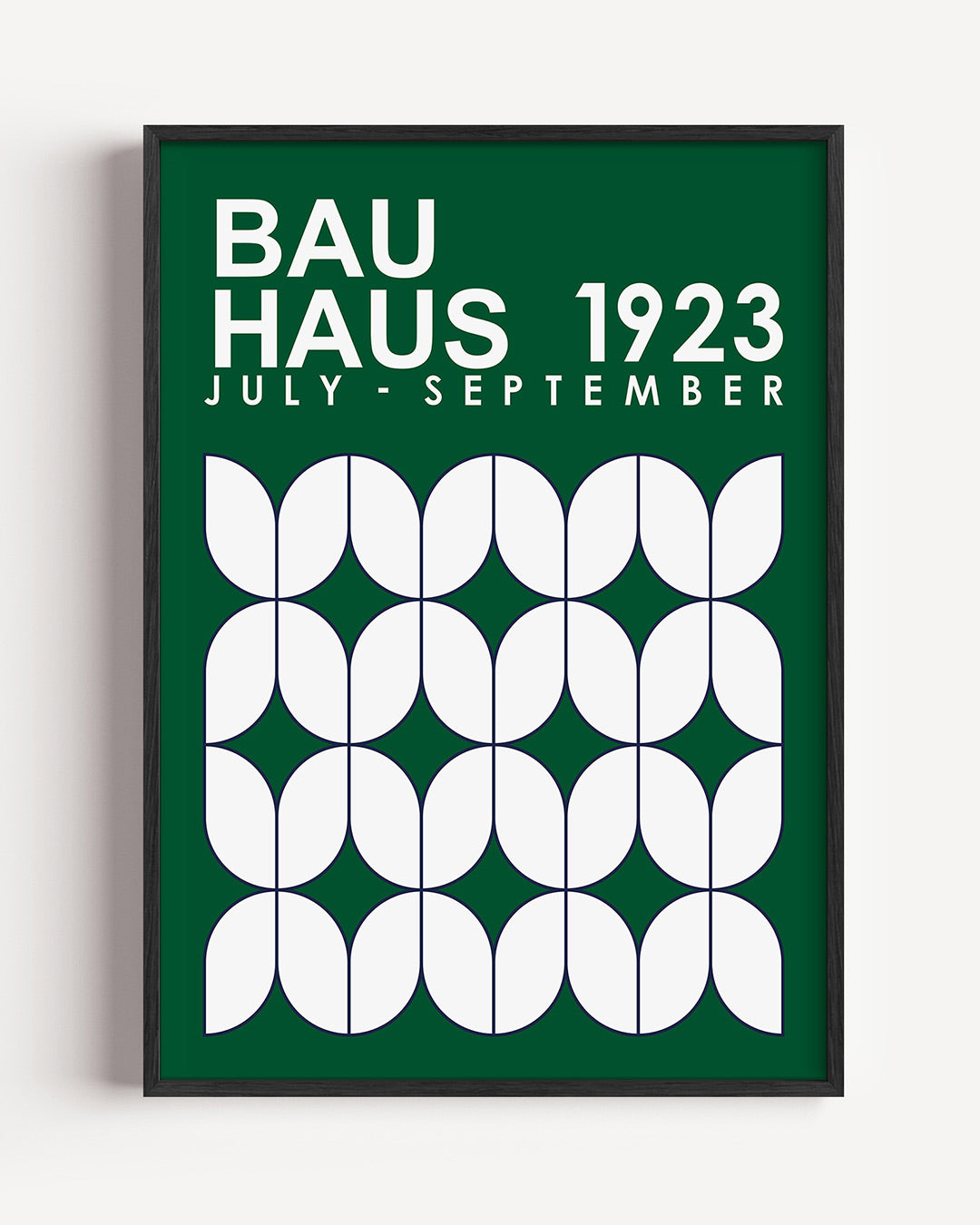 Vormritme en kleur – staande Bauhaus poster als wanddecoratie