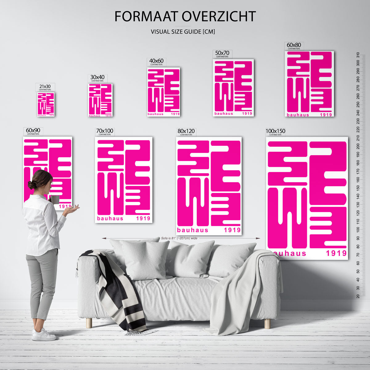 – geometrische poster in Bauhaus-stijl van WallArtistic