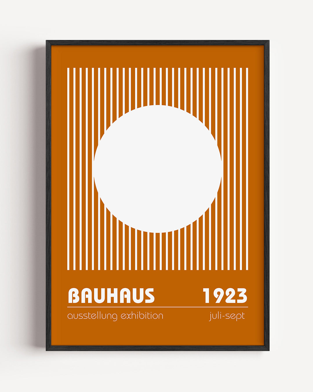 Lijnen en cirkel – staande Bauhaus poster als wanddecoratie
