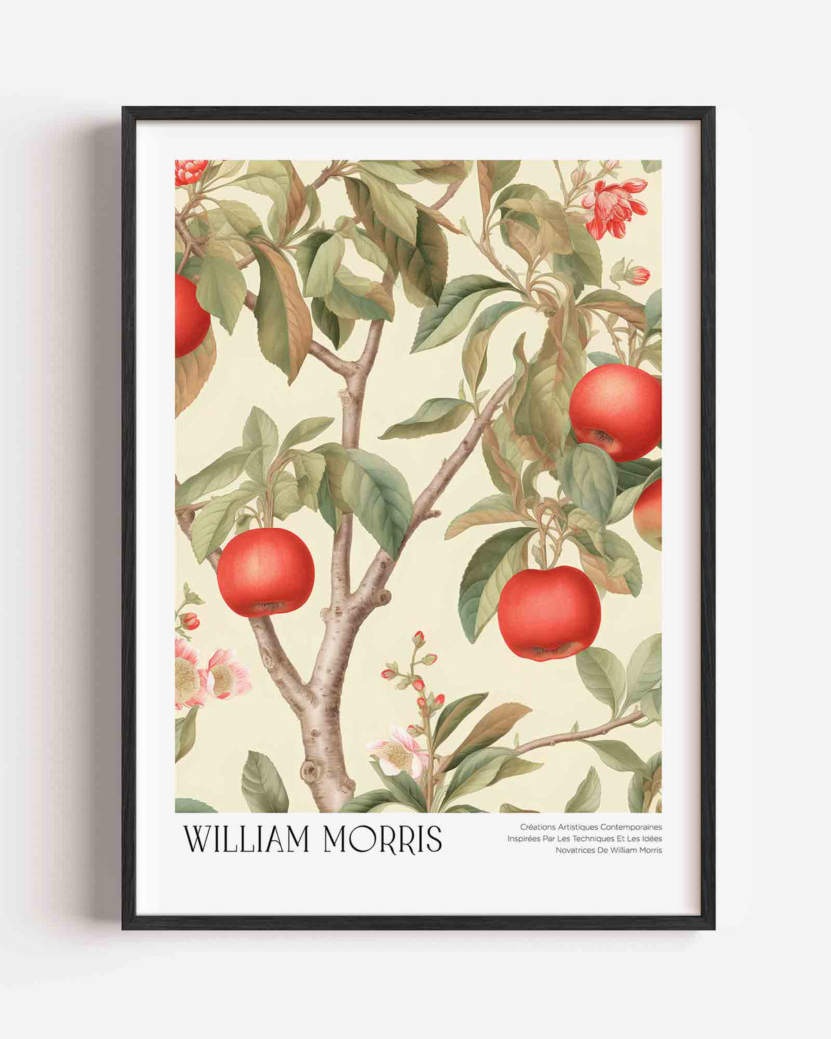 Appelboom en bloemen – William Morris portret poster als wanddecoratie