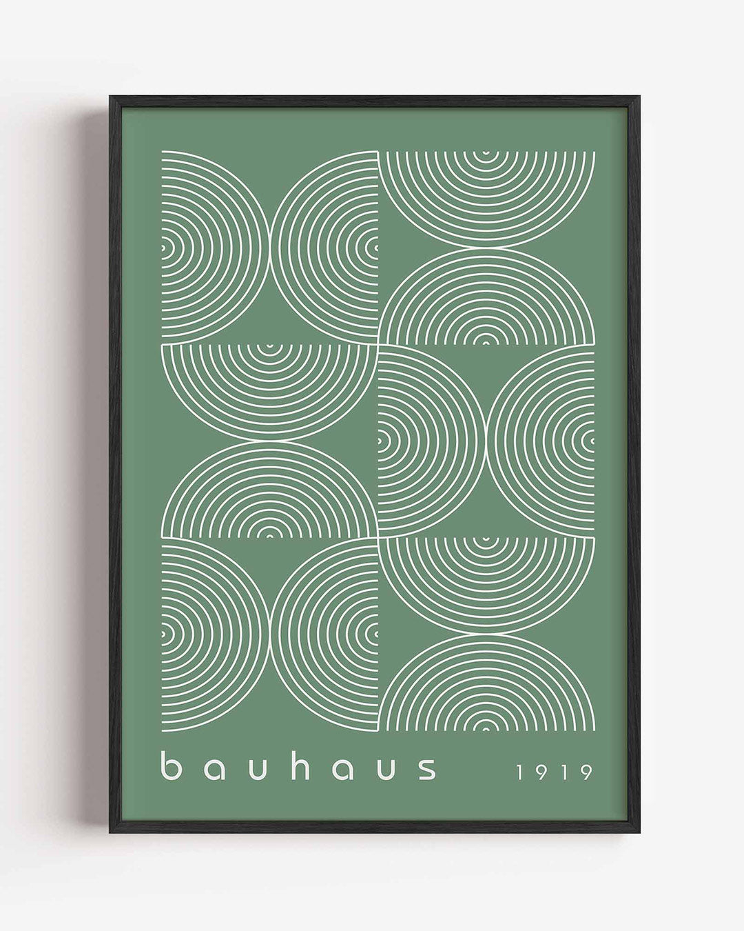 Cirkelvormen en lijnen – staande Bauhaus poster als wanddecoratie