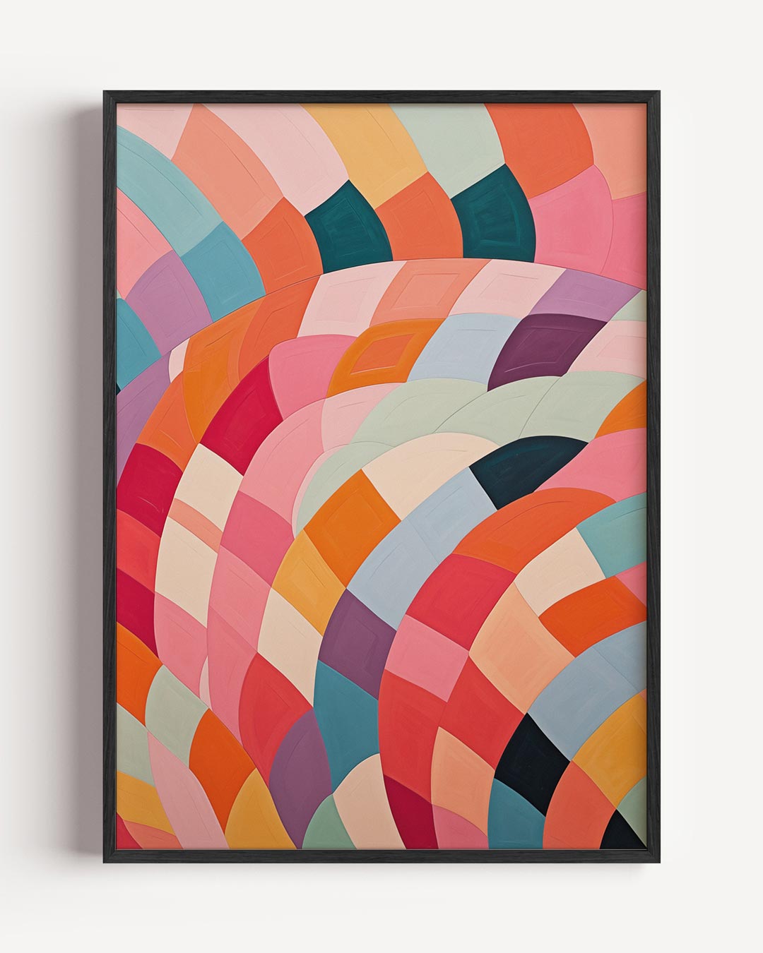 Kleurrijke Patronen – kleurrijke abstracte portret poster als wanddecoratie