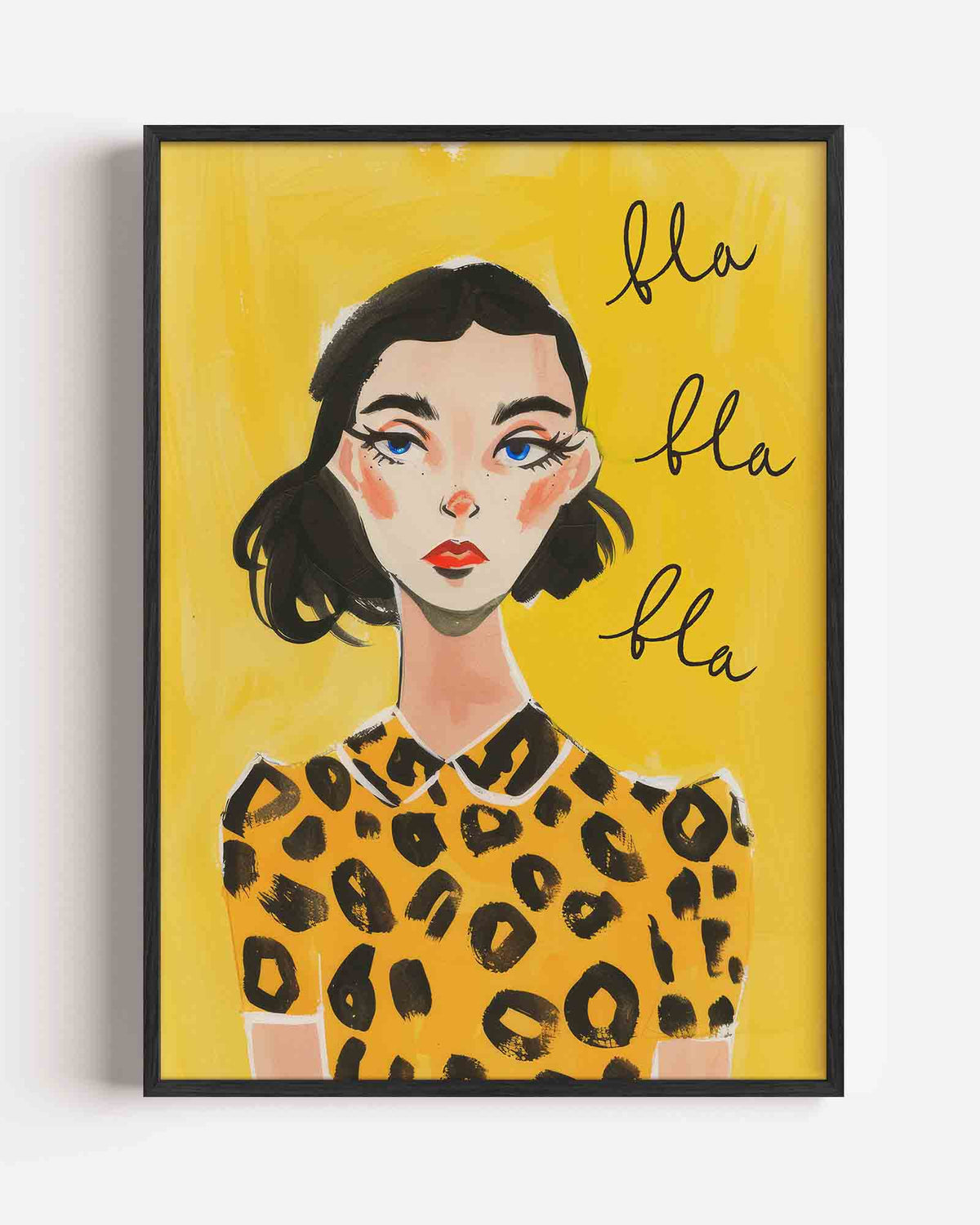 Vrouw met luipaardprint – vrouwelijk portret als staande poster
