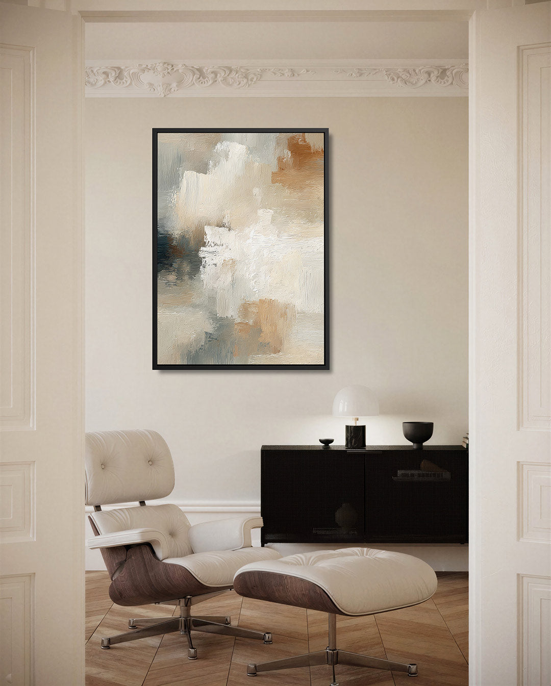 Zachte kleuren harmonie – staand wanddecoratie kunstwerk