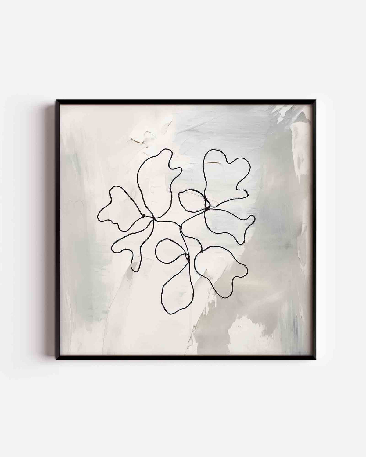 Abstracte lijnen – vierkante poster met kleur en vormen als wanddecoratie