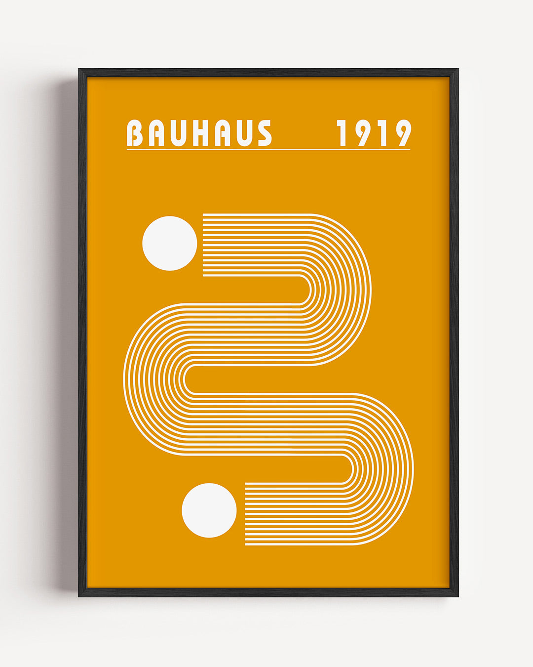 Lijnen en vlakkenspel – staande Bauhaus poster als wanddecoratie