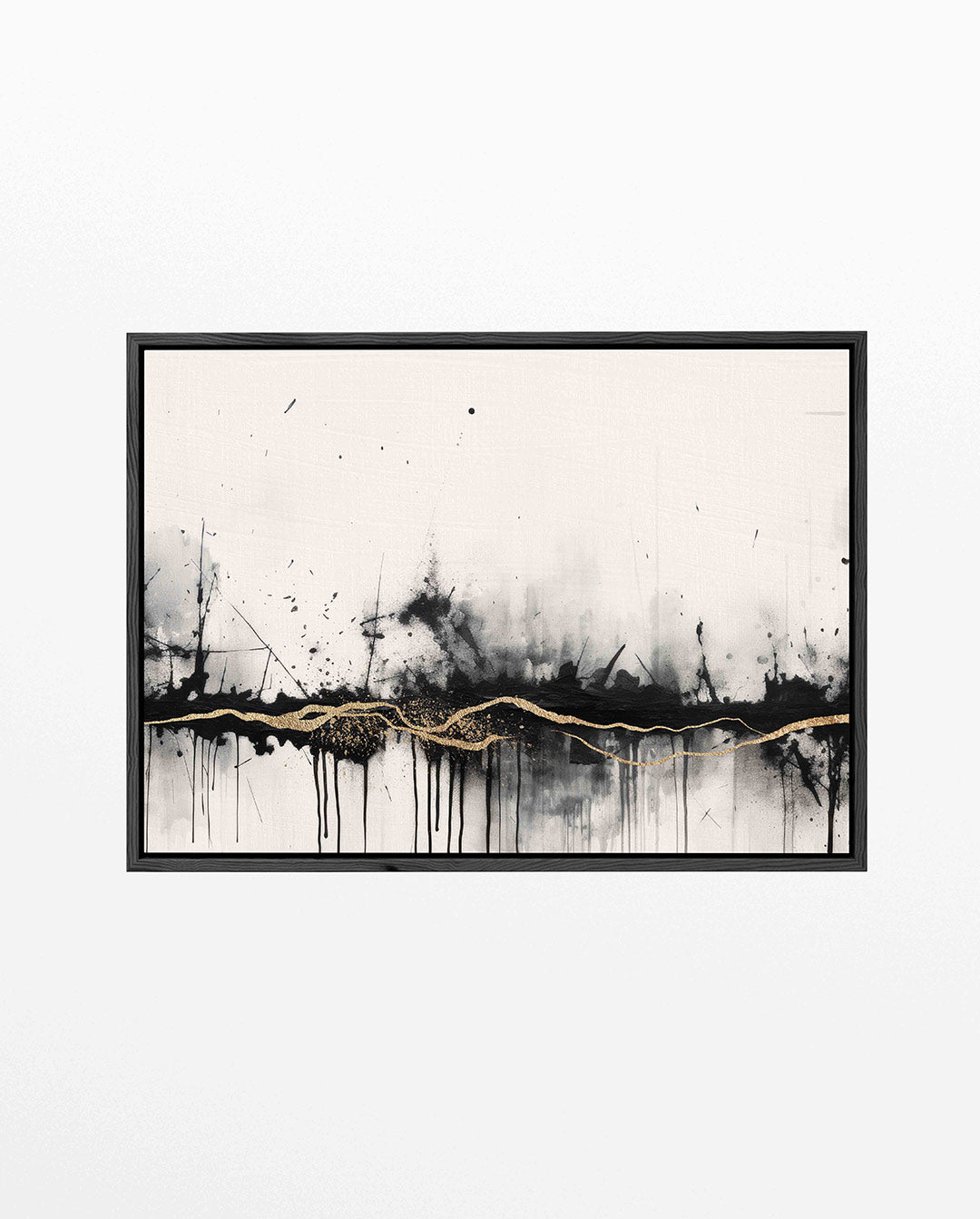 Dynamische lijnenspel – liggend abstract kunstwerk