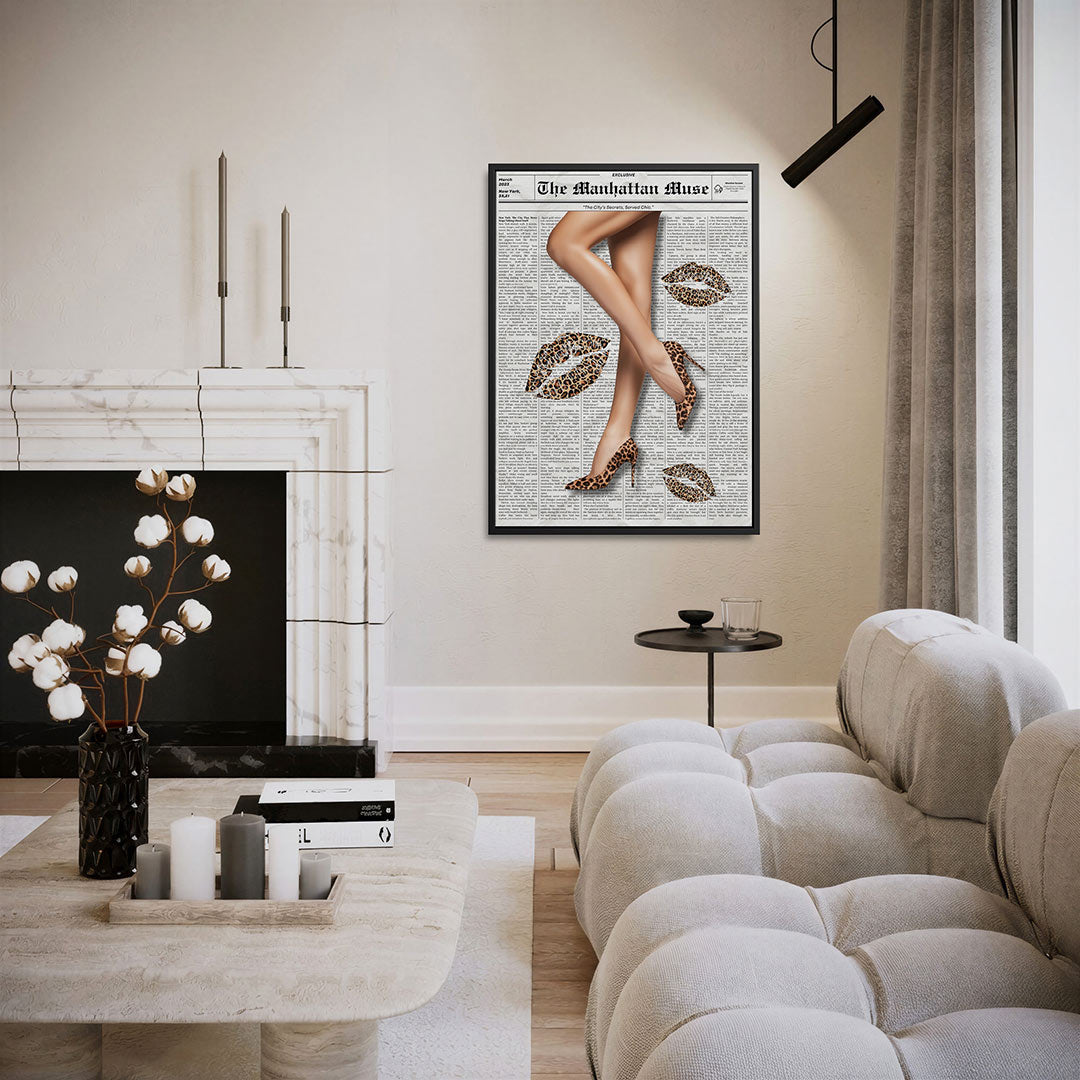 Mode en print – staand wanddecoratie kunstwerk