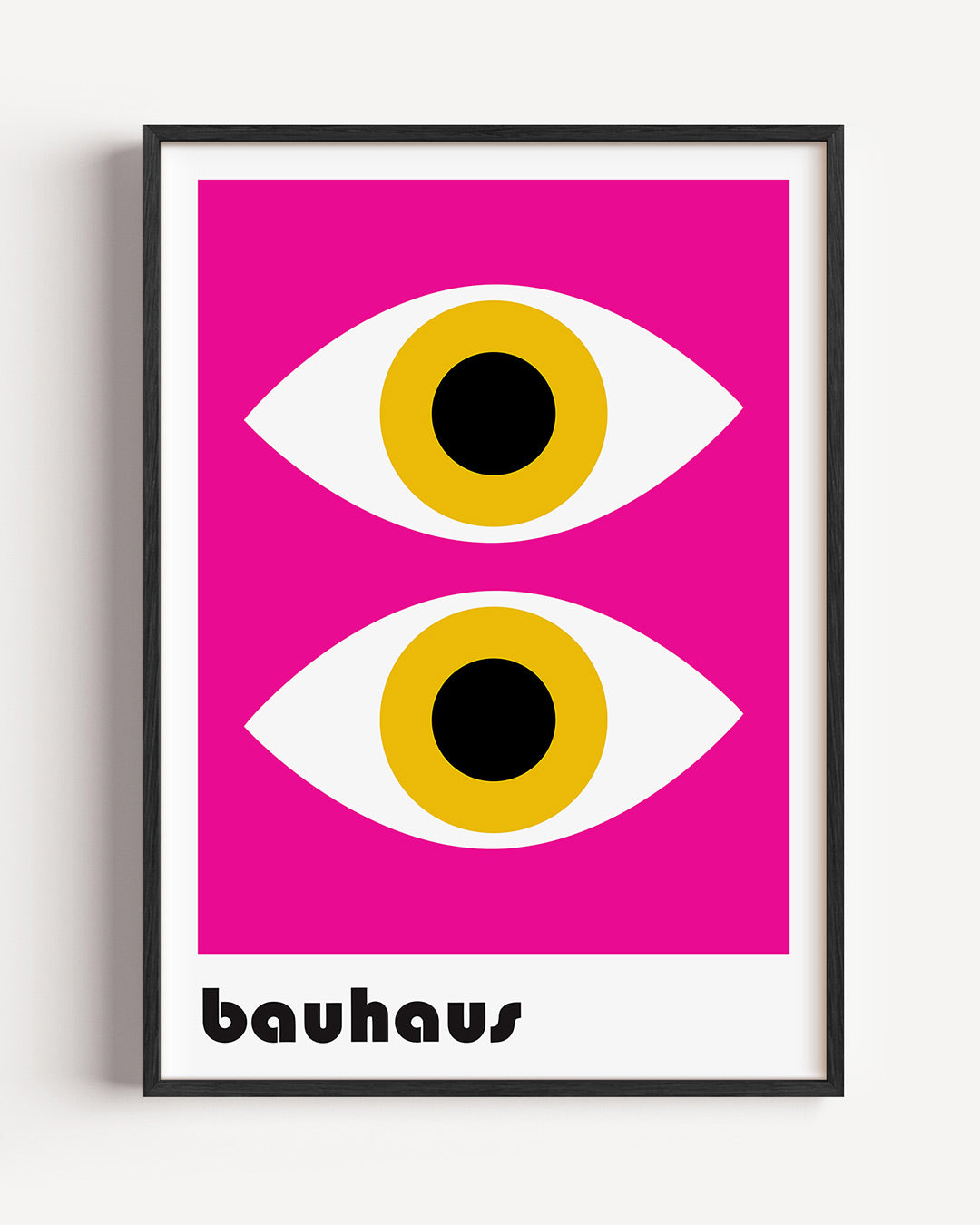 Oogvormen en kleur – staande Bauhaus poster als wanddecoratie