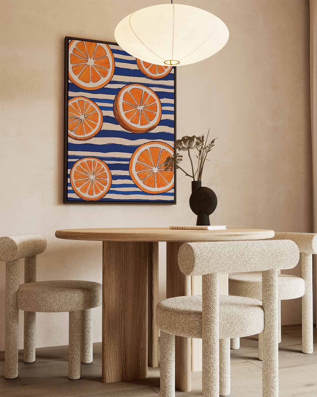 Citrus Vibe – canvas wanddecoratie in portret formaat