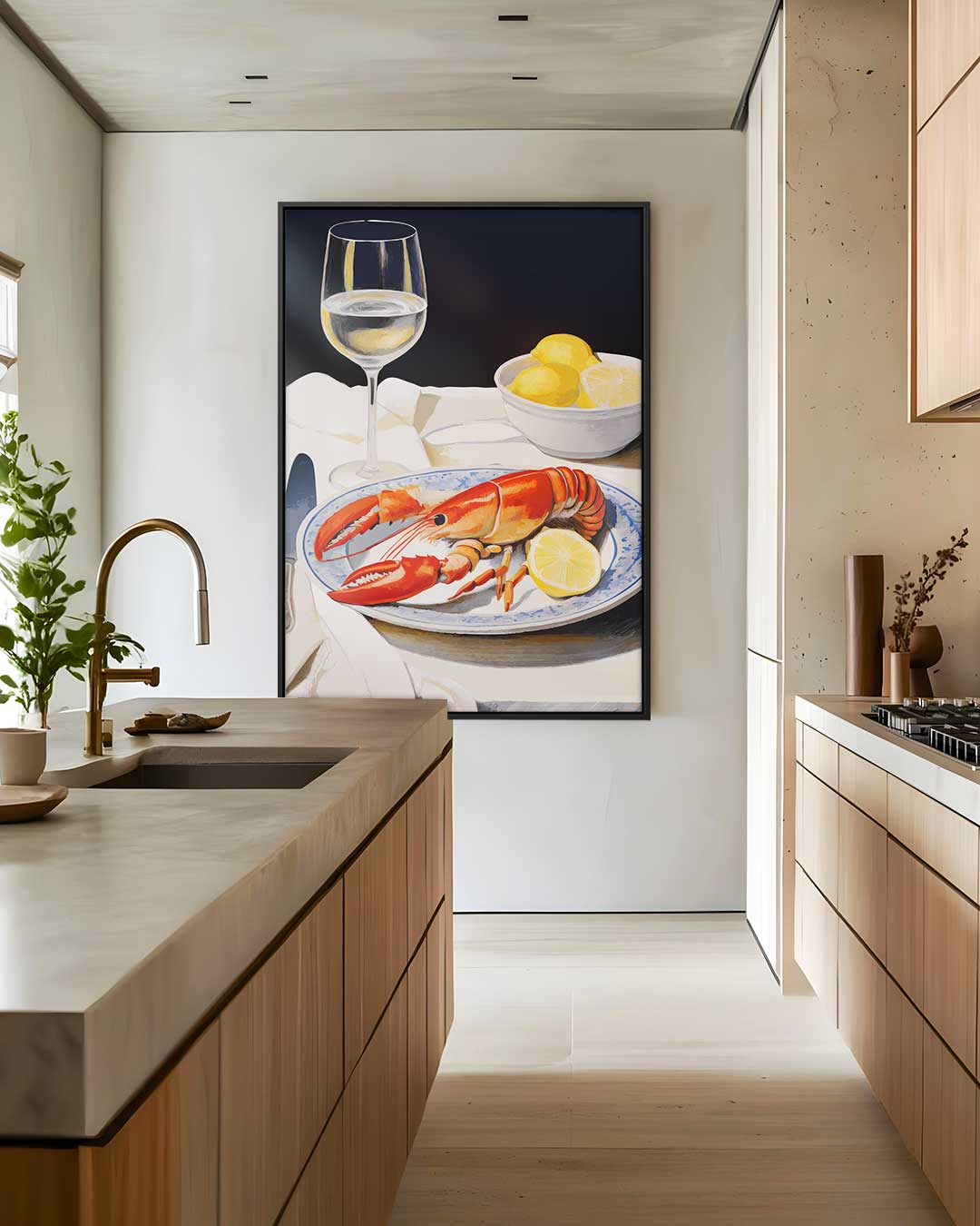 Zeebanket Stillleven – staand kunstwerk voor modern interieur