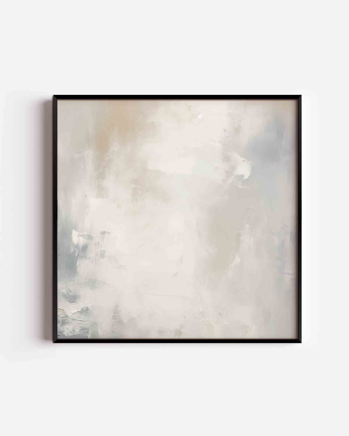 Abstracte beige en grijze – abstracte vierkante poster als wanddecoratie