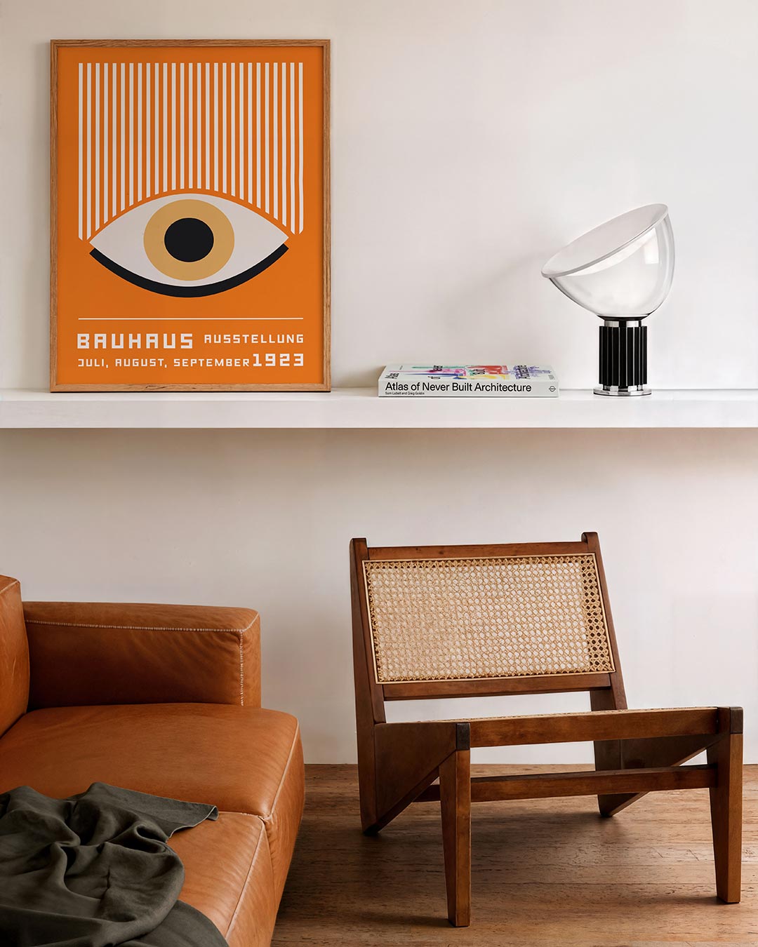 Lijnen en oog – staande Bauhaus poster voor aan de muur