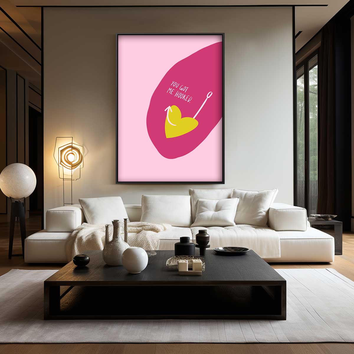 Hartenhaak Liefde – modern portret kunstwerk van WallArtistic