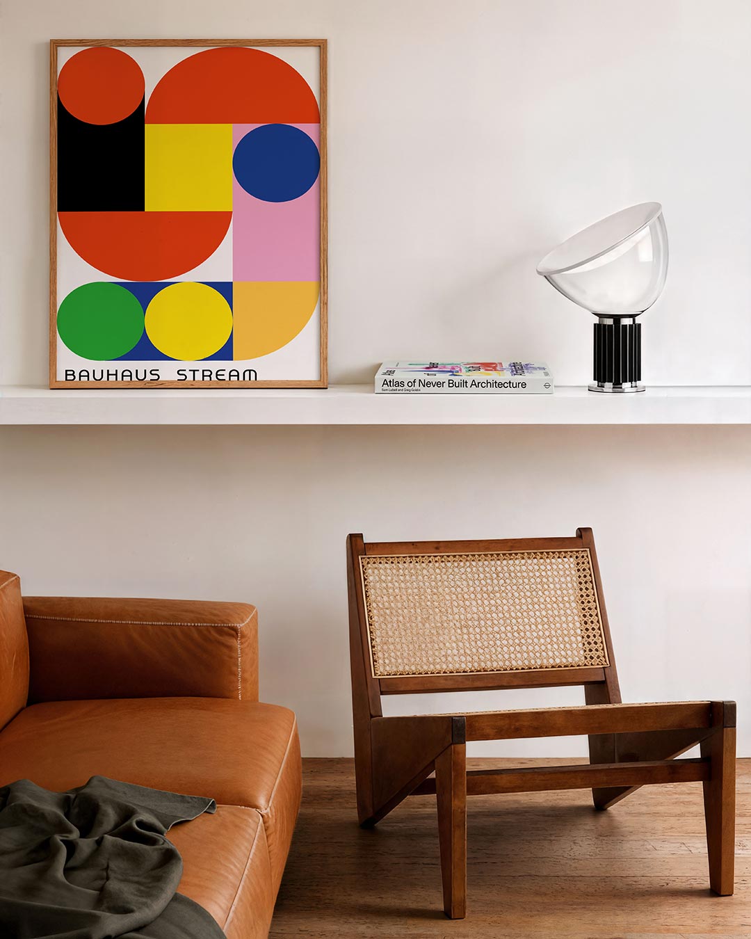 Vormen en kleurvlakken – staande Bauhaus poster voor aan de muur