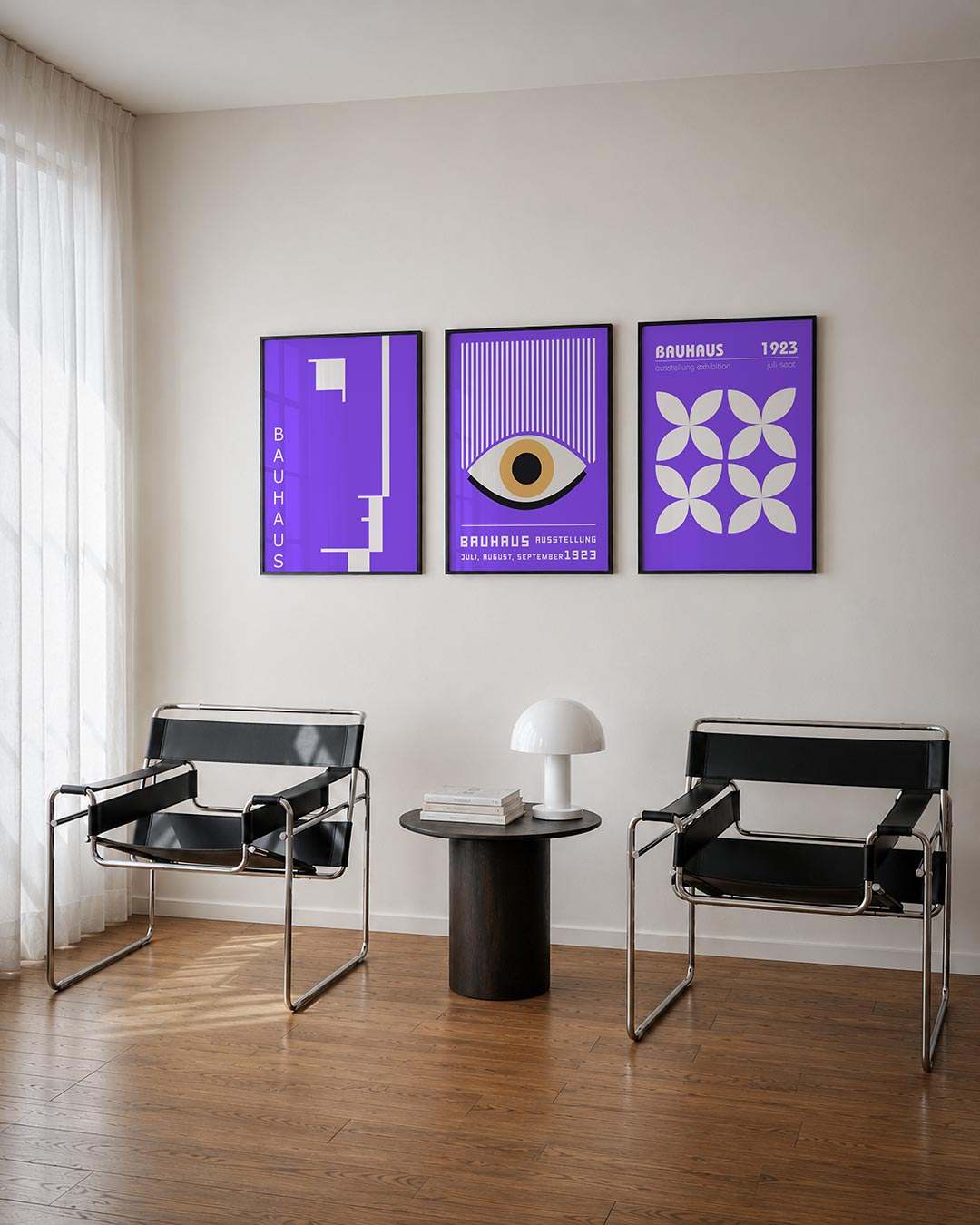 Vormen en vlakken posterset – derde productweergave – deze posterset in drie delen toont een speelse