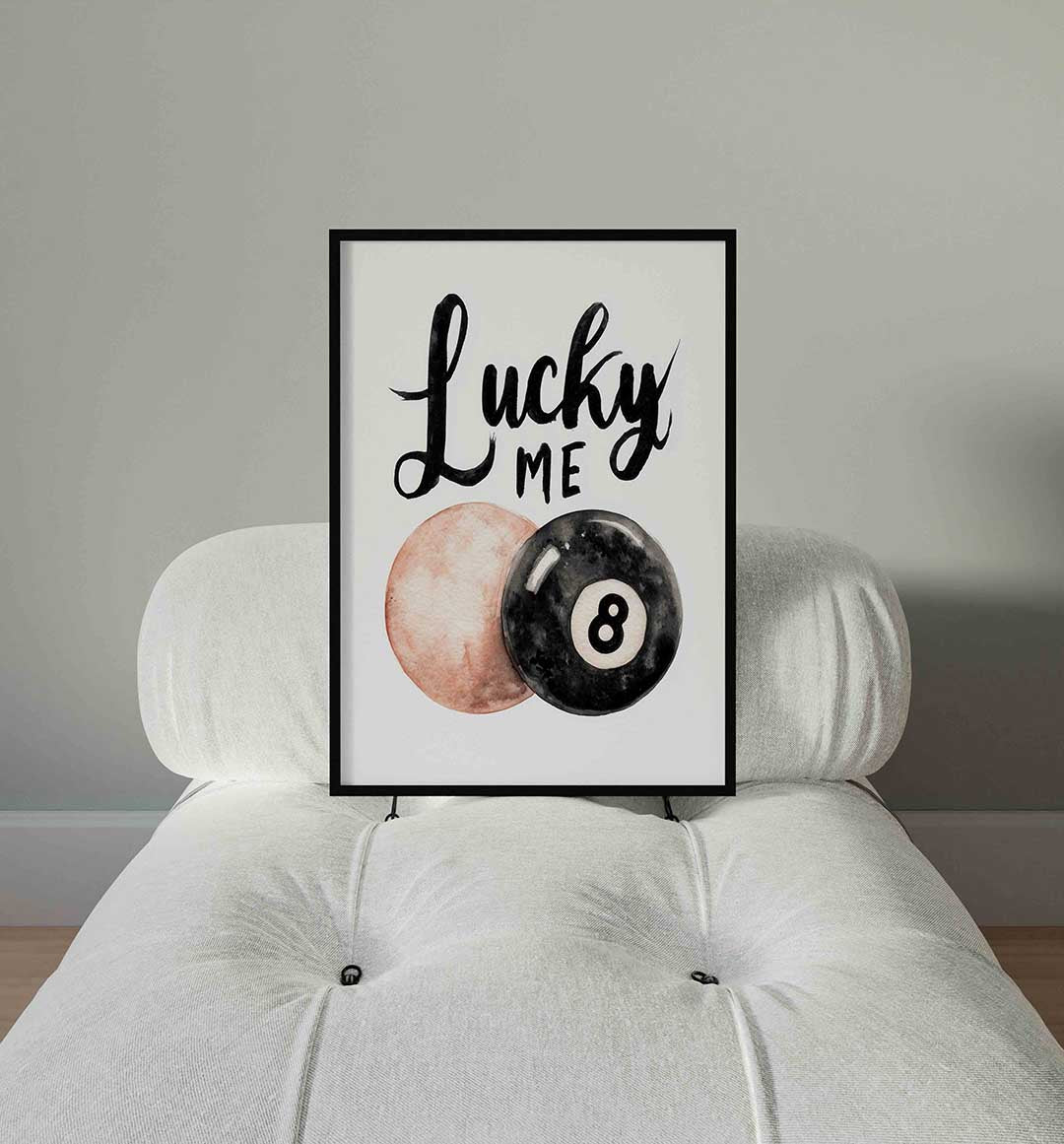 Lucky me – staande Pop Art wanddecoratie van WallArtistic