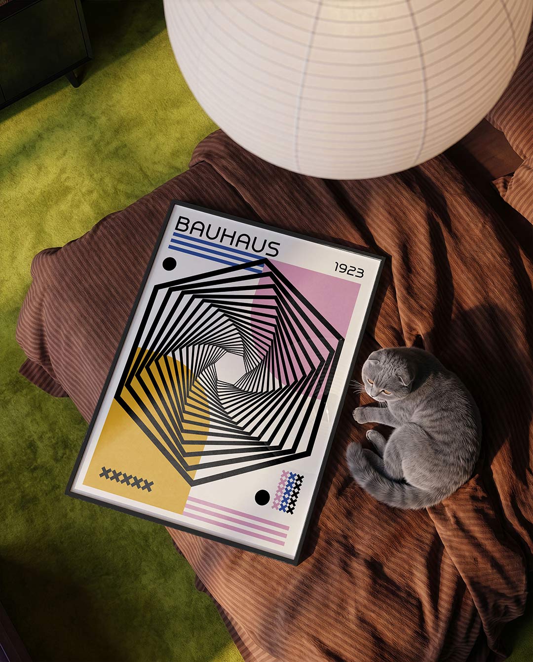 Abstracte – moderne Bauhaus wandkunst als poster