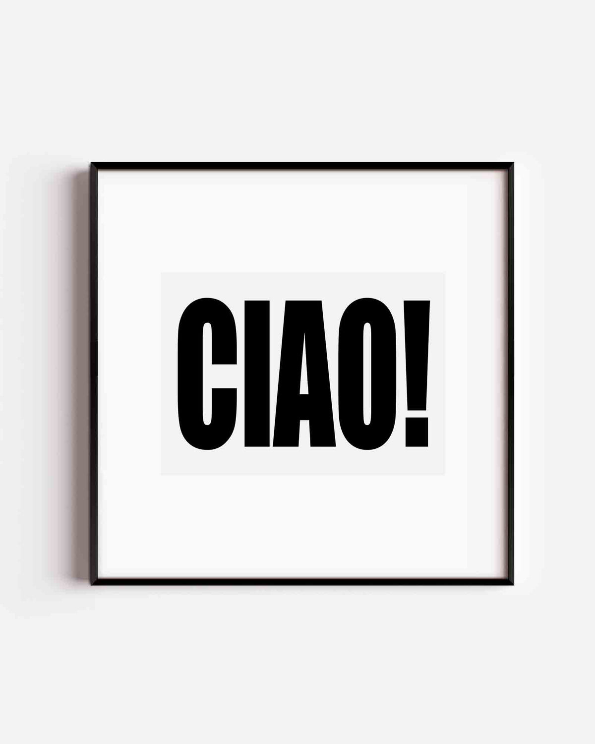 Ciao – kleurrijke illustratie poster als wanddecoratie