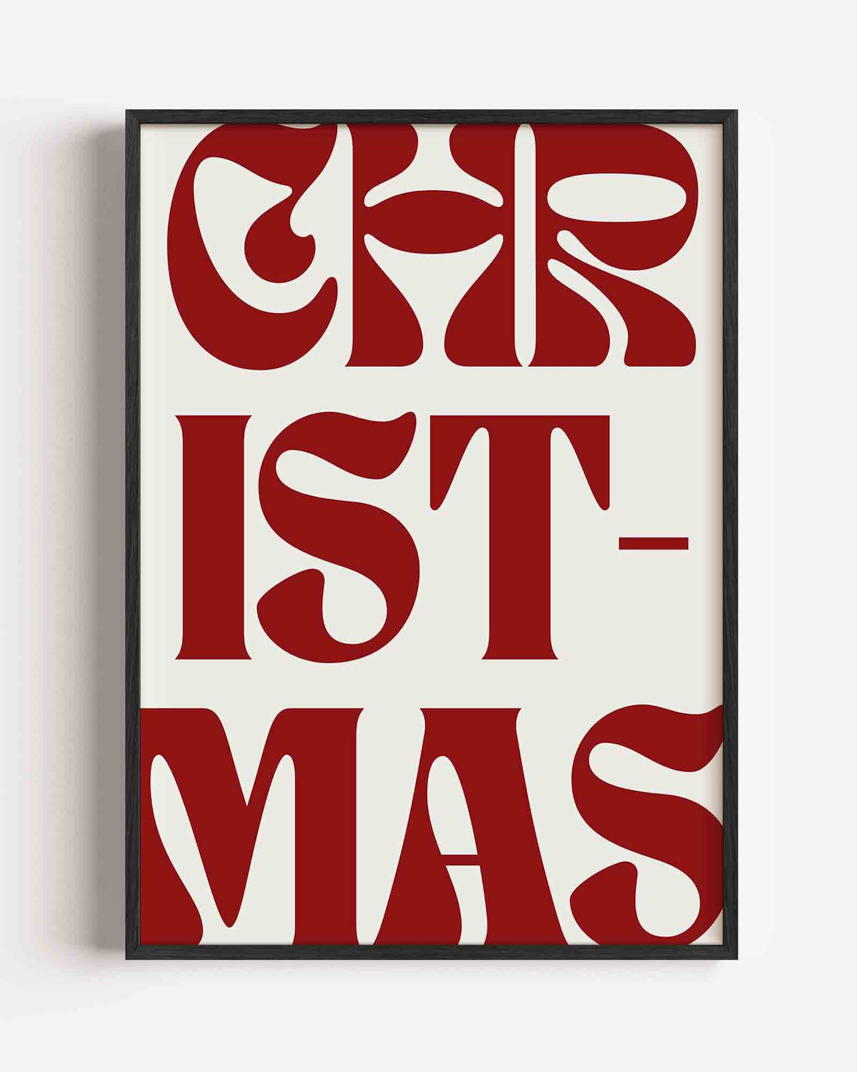 Christmas typografie – kerst portret poster als wanddecoratie