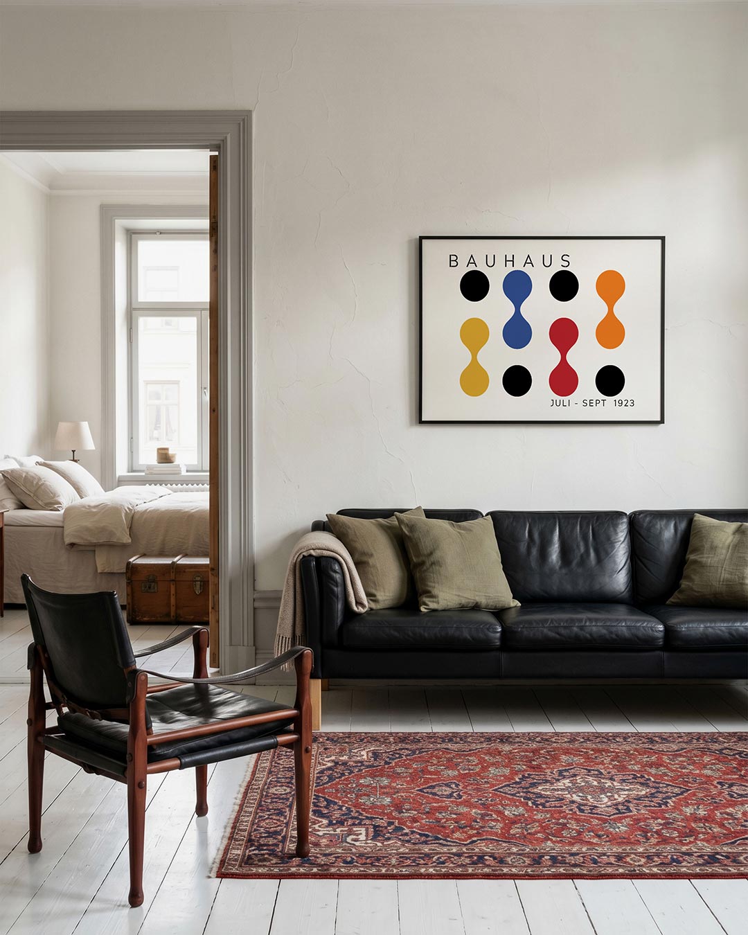 Vormen en vlakken – geometrische Bauhaus poster in liggend formaat