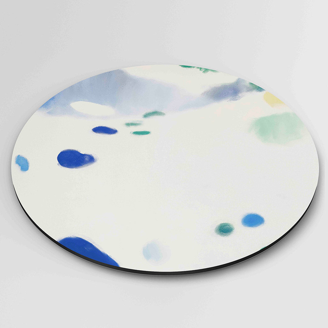 Vormen en kleuren – moderne ronde wanddecoratie van WallArtistic