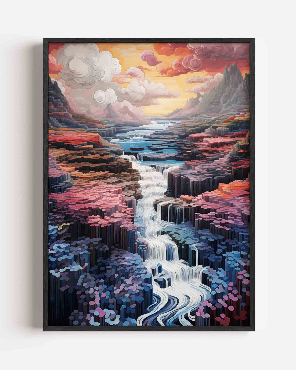 Abstracte landschap – surrealistische portret poster als wanddecoratie
