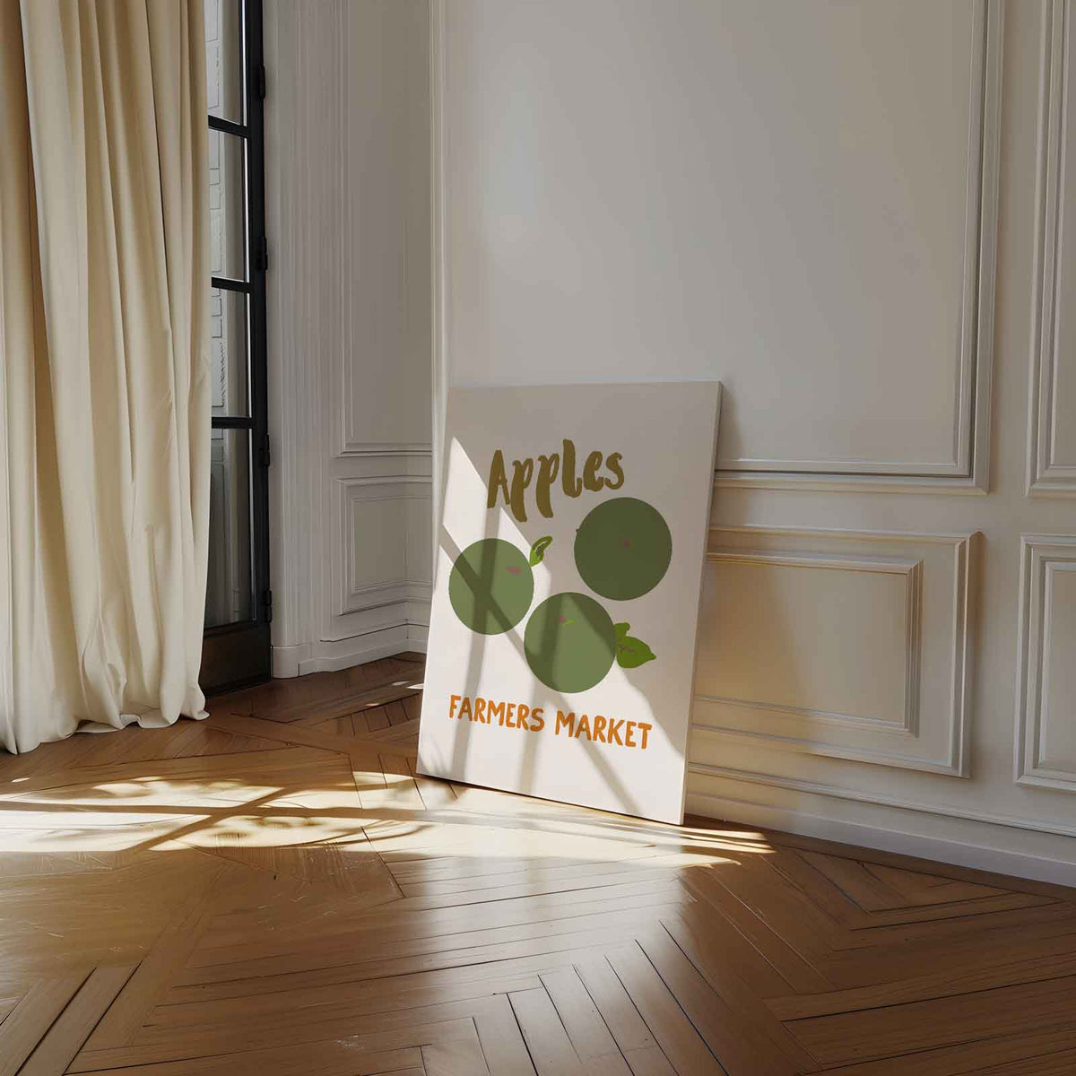 Groene Appelmarkt – dibond kunstwerk als wanddecoratie