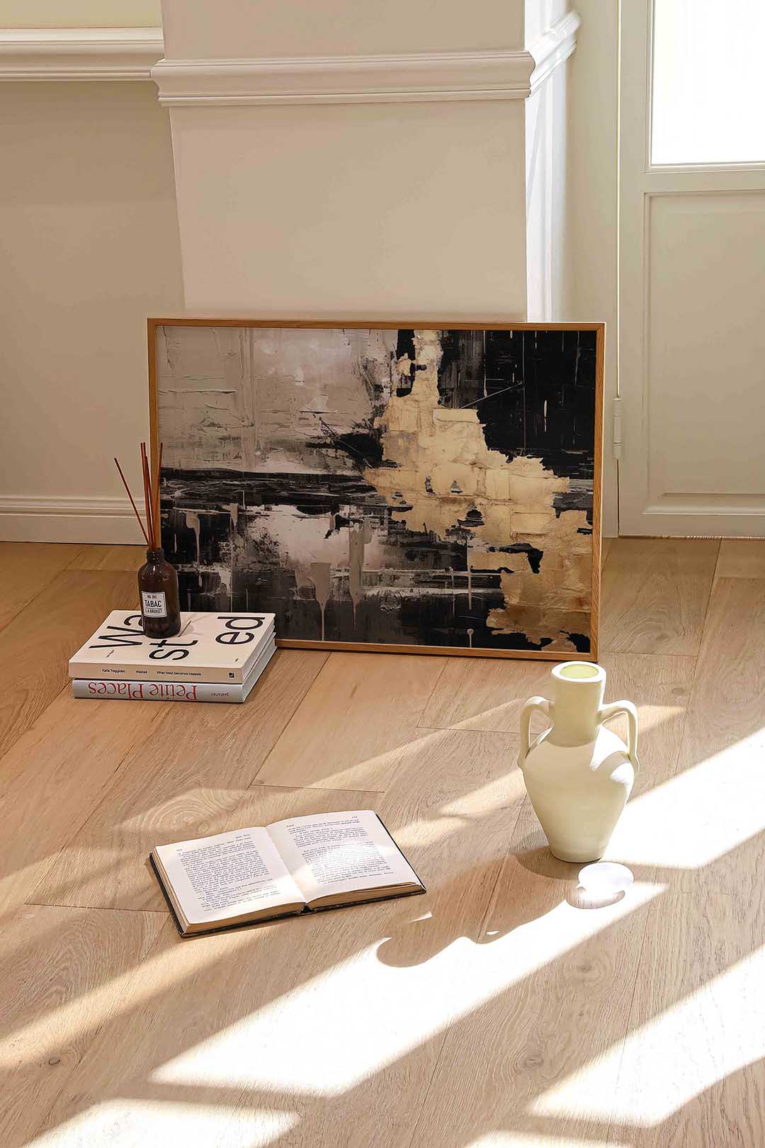Abstracte vormen – liggende abstracte wanddecoratie van WallArtistic
