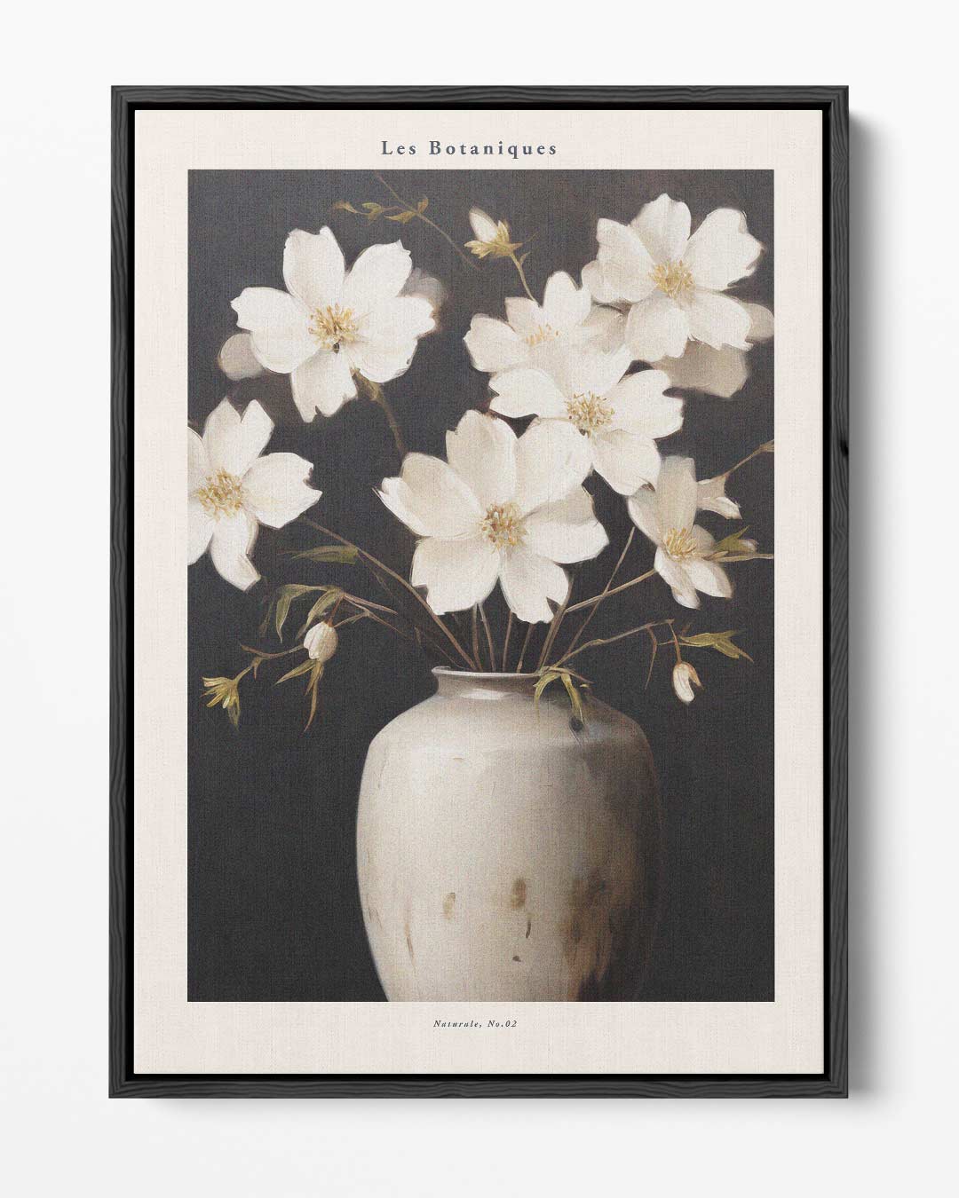 Elegante Bloemen in Rustieke Vaas – portret kunstwerk als wanddecoratie