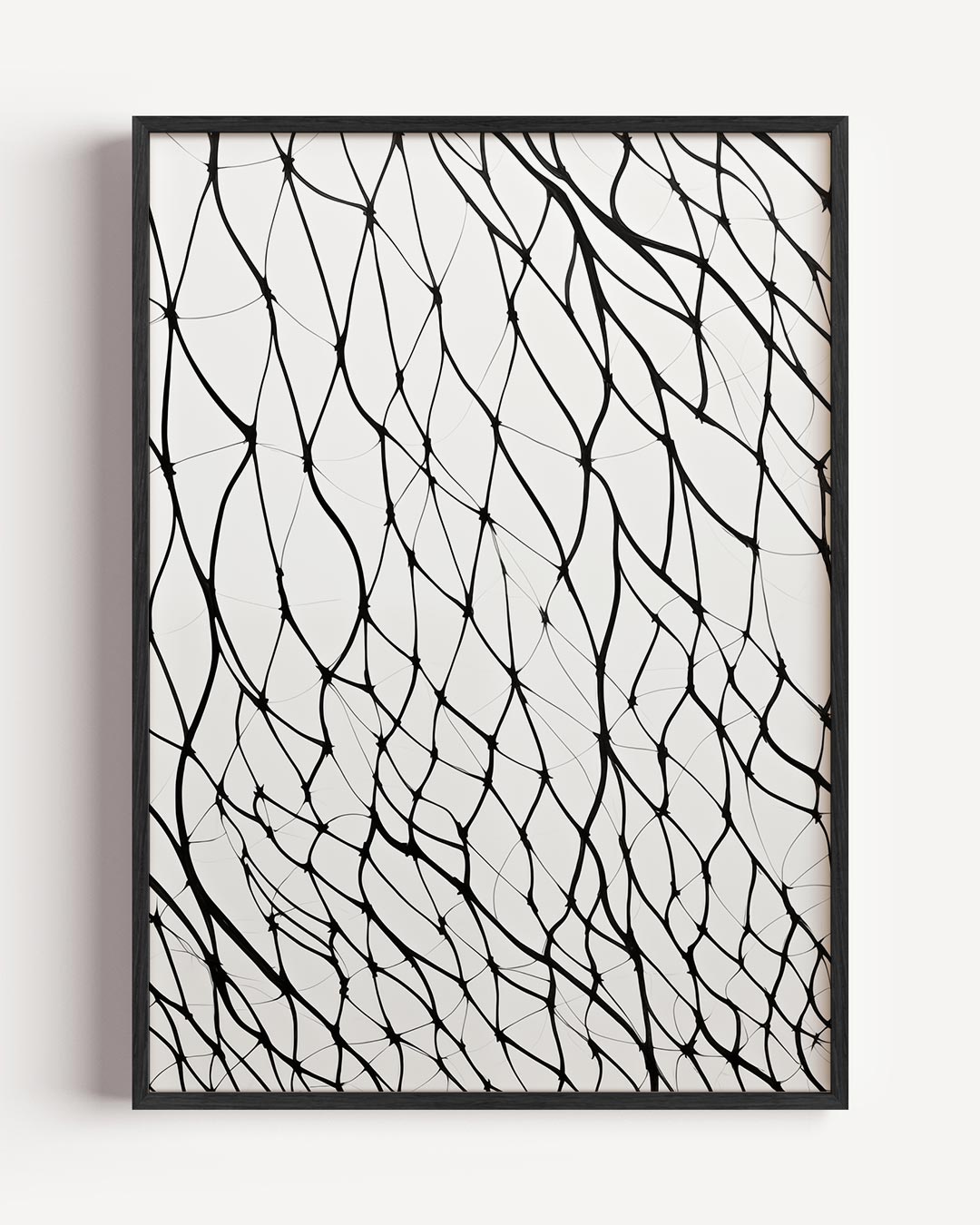 Moderne Abstracte Netwerk – textuur portret poster als wanddecoratie