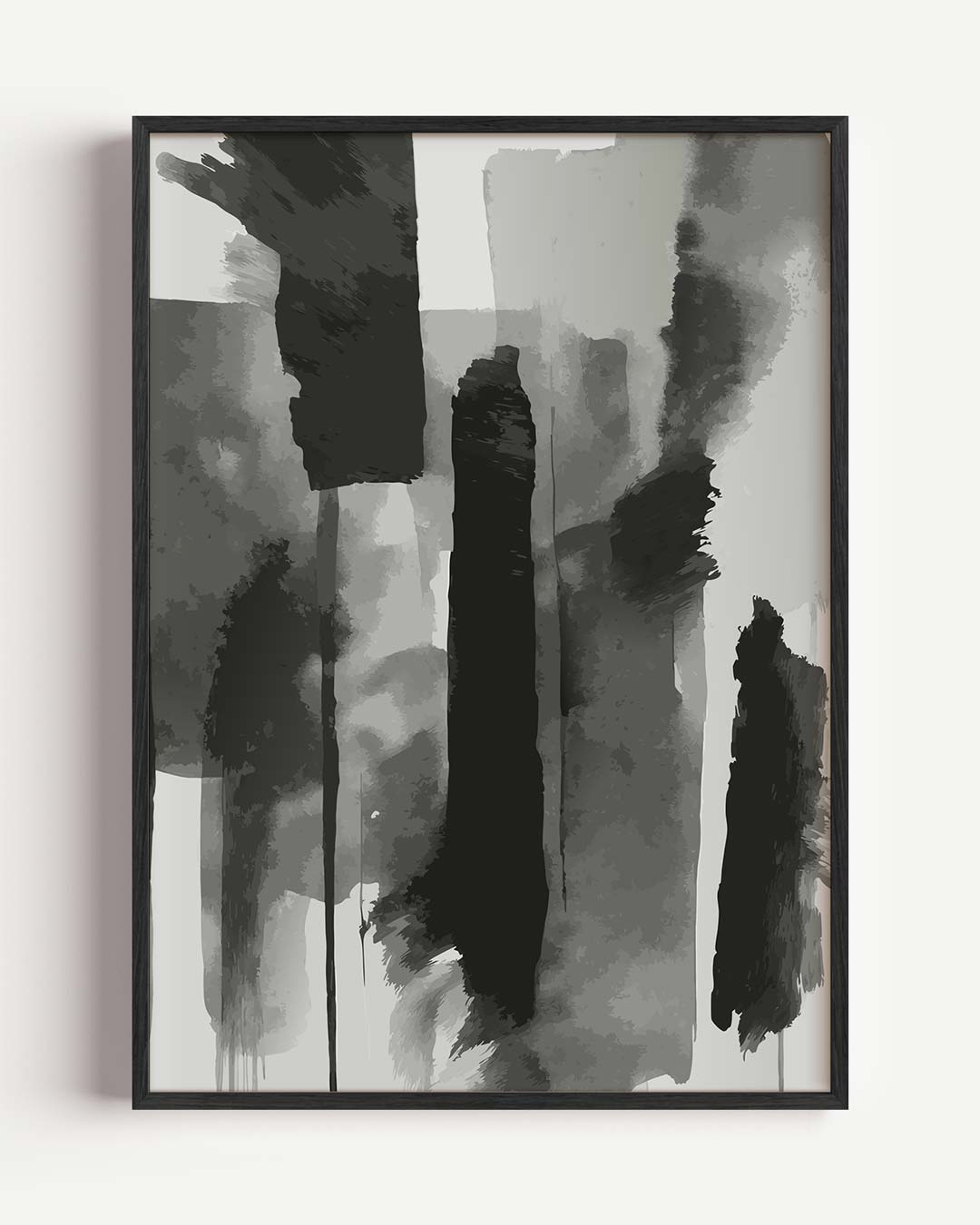 Abstracte Monochroom Postervormgeving – kleurrijke abstracte portret poster als wanddecoratie